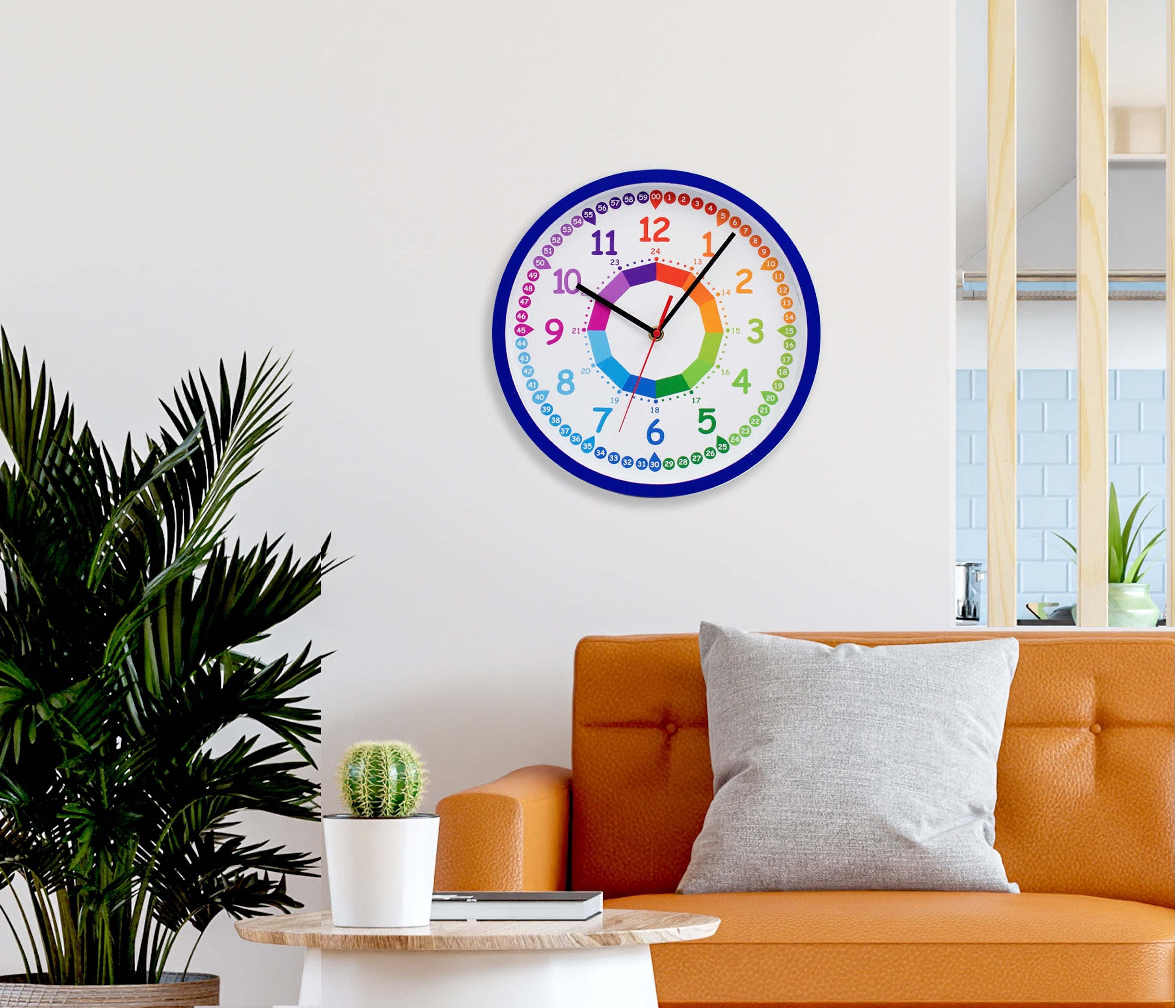 K&L Wall Art Wanduhr Lernuhr Kinderuhr leise Kinderwanduhr modern Klassenzi günstig online kaufen