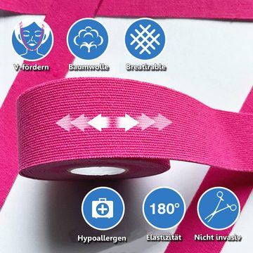 Henreal Kinesiologie-Tape Wrinkles Schminkles,Multifunktional Face Tape, 5cm*5m