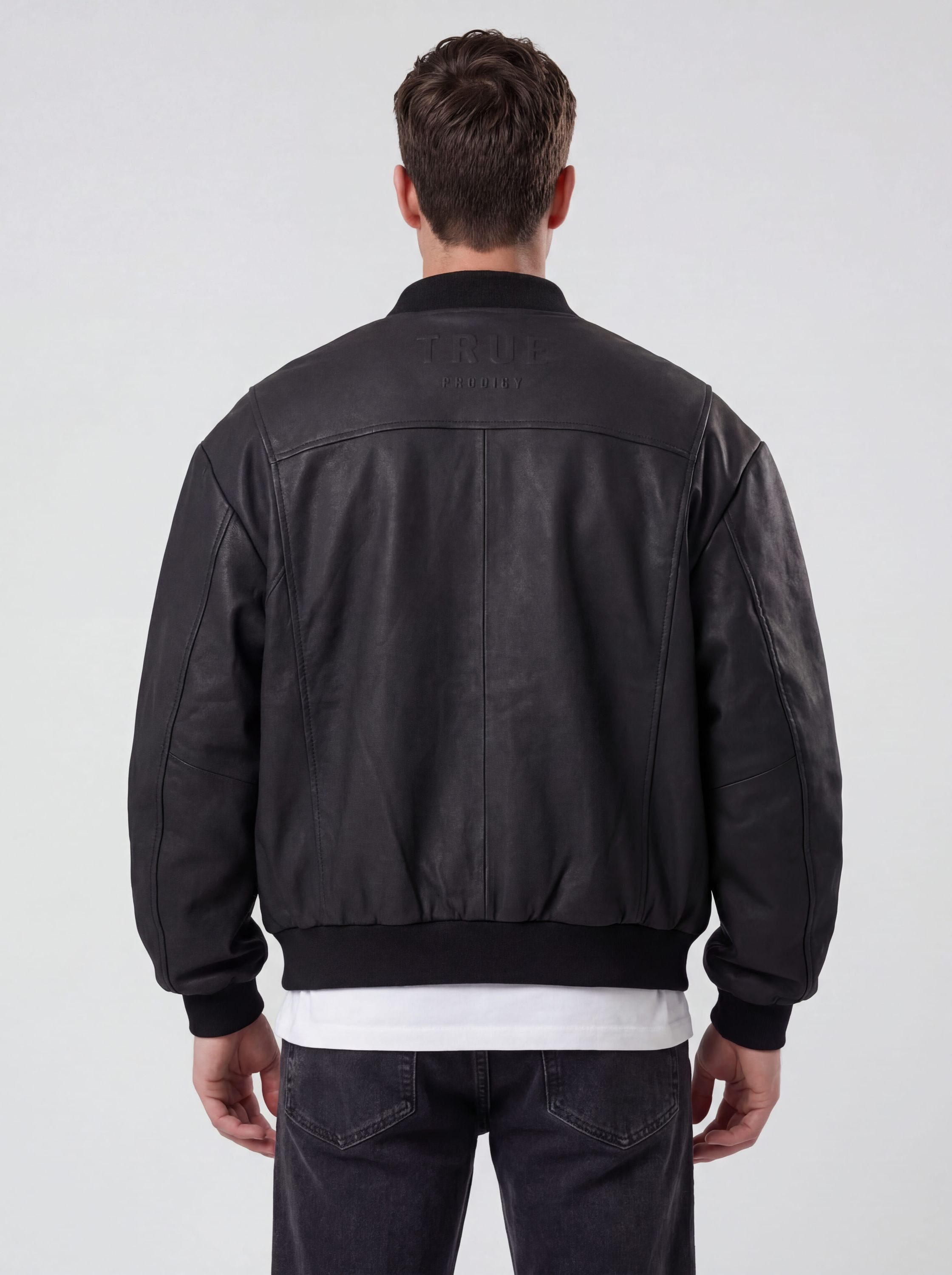 trueprodigy Lederjacke Nazar Oversize Bomberjacke Pilotenjacke Fliegerjacke