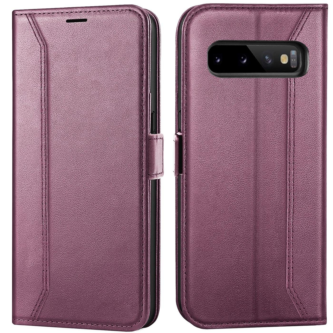 CoolGadget Handyhülle Book Case Elegance Tasche für Samsung Galaxy S10 Plus 6,4 Zoll, Hülle Magnet Klapphülle Flip Case für Samsung Galaxy S10+ Schutzhülle