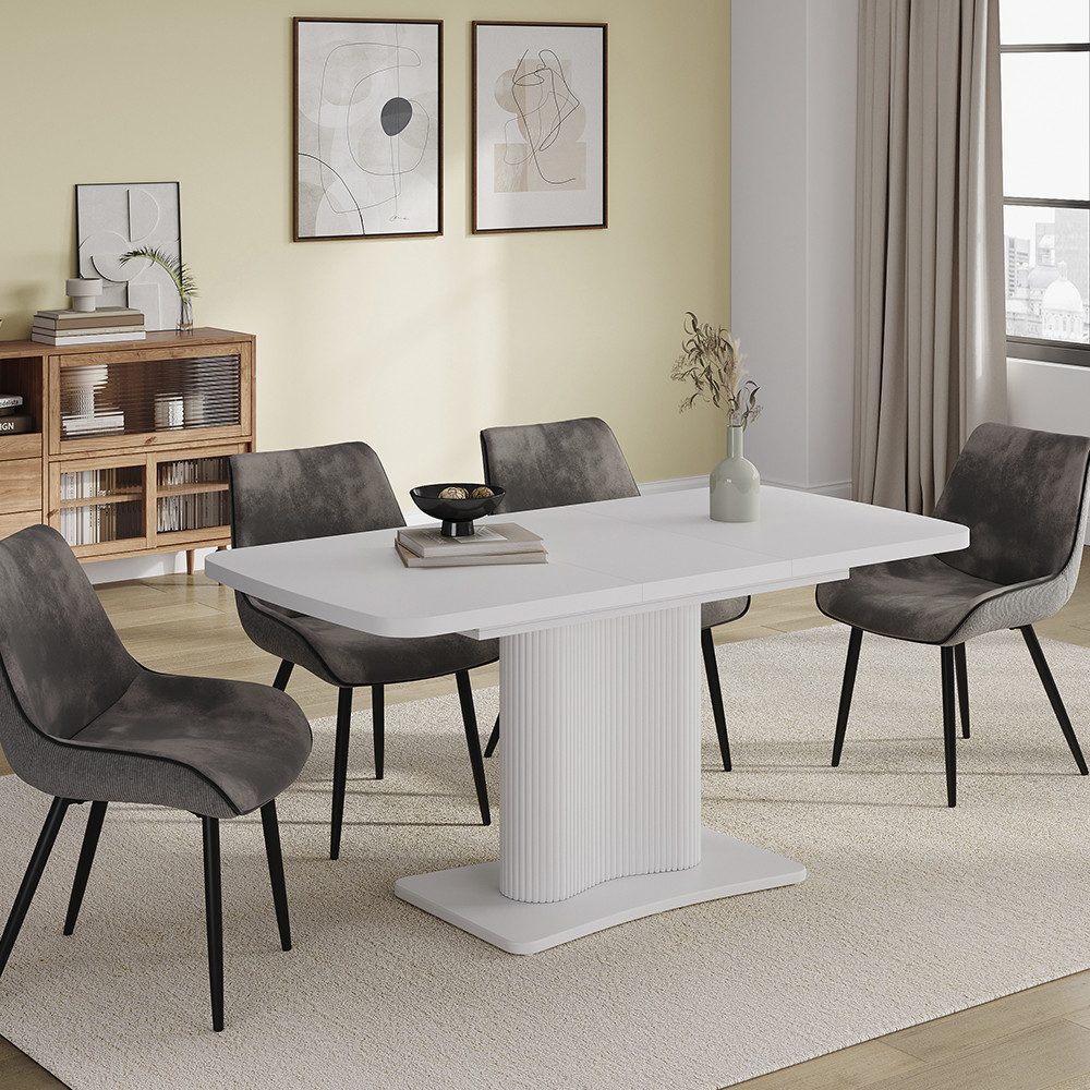 Vicco Esstisch Fenaro, Weiß/Weiß/Weiß, 120 x 80 cm ausziehbar (1-St) günstig online kaufen