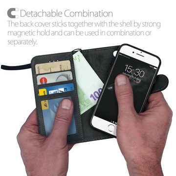 MyGadget Handyhülle Flip Case Klapphülle für Apple iPhone 7 / 8 / SE 2020, Magnetische Hülle aus Kunstleder Klapphülle Kartenfach Schutzhülle