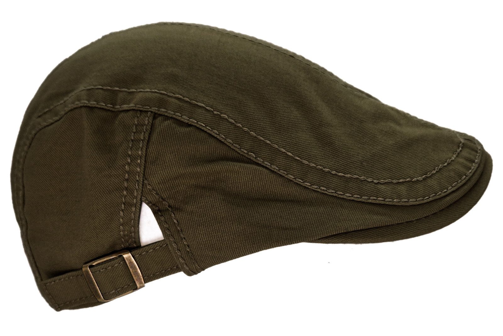 dy_mode Schiebermütze Herren Flatcap Unisex Schiebermütze in Unifarben Schirmmütze in Unifarbe, mit seitliche Verstellriemen