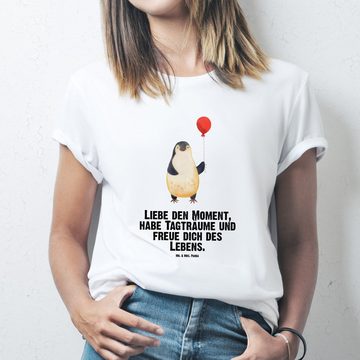 Mr. & Mrs. Panda T-Shirt Pinguin Luftballon - Weiß - Geschenk, Shirt, Tshirt, Pinguine, Jungge (1-tlg)