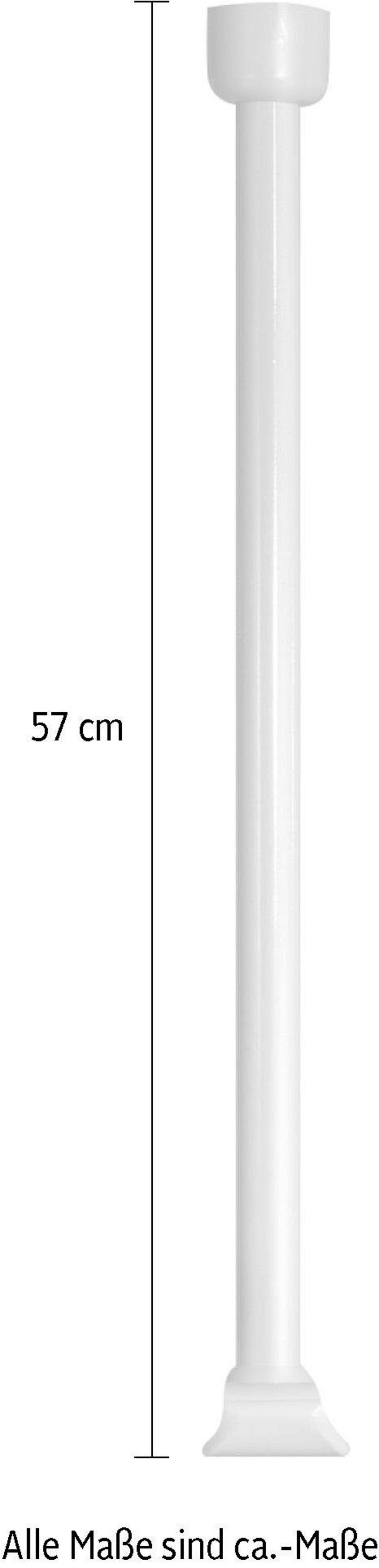 WENKO Duschvorhangstange, Ø 2 mm, Kunststoff, für Teleskop-Duschstange