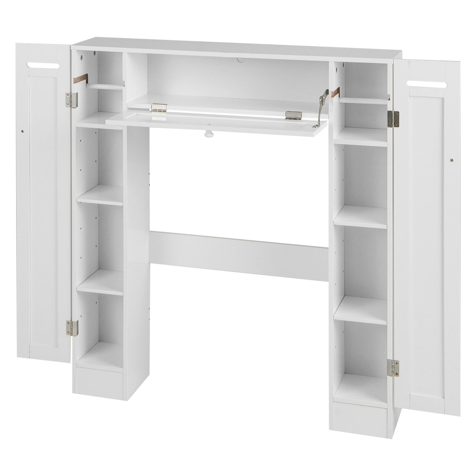 COSTWAY Wäscheschrank Holz, mit Toilettenpapierhalter günstig online kaufen