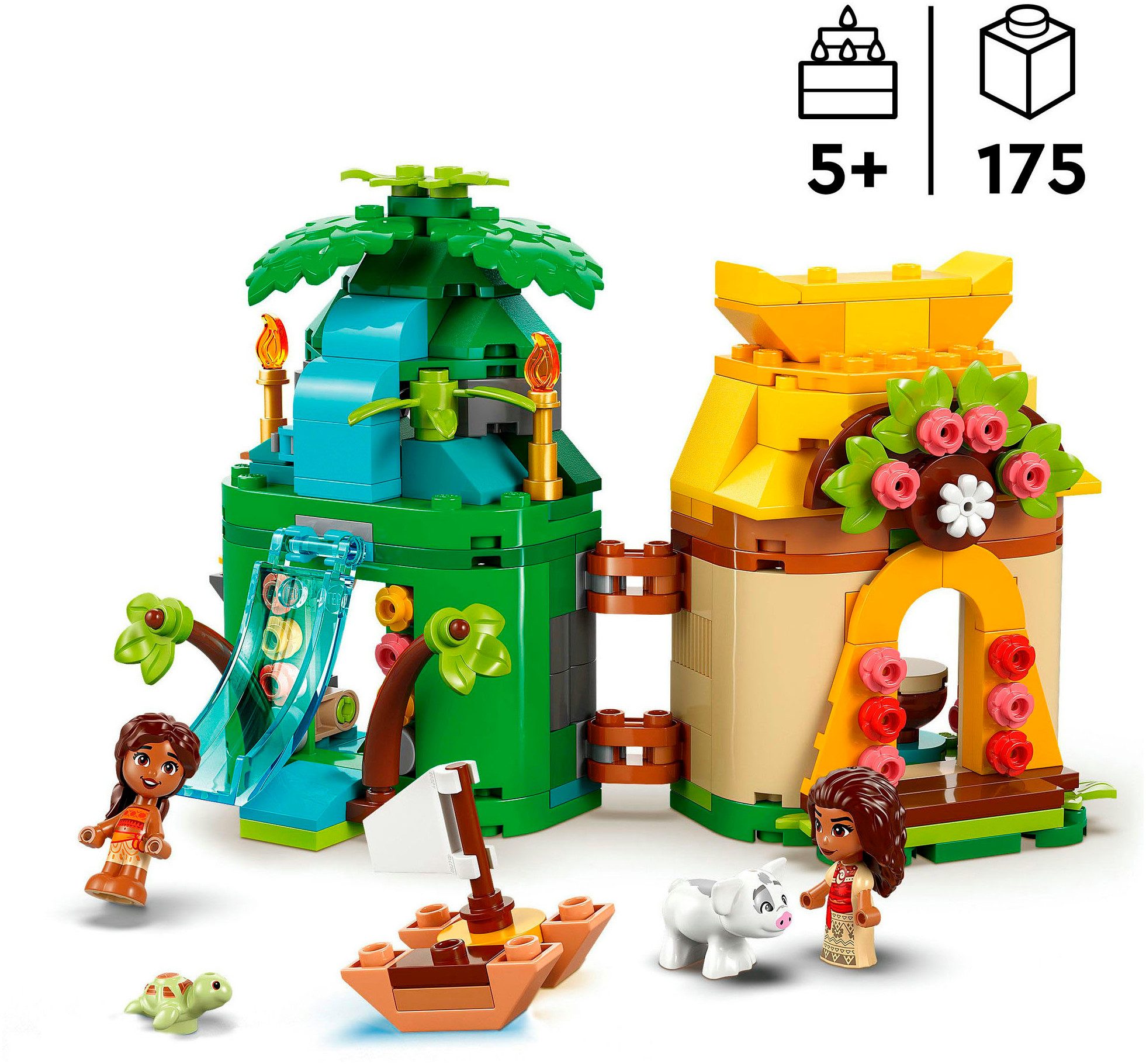 LEGO® Vaianas Inselspaß (43260), LEGO Disney Princess Konstruktionsspielsteine, (175 St), Made in Europe