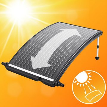 monzana Pool-Solarkollektor, Sonnenkollektor 110x69x14cm 10000 L/h Höhenverstellbar 32/38mm