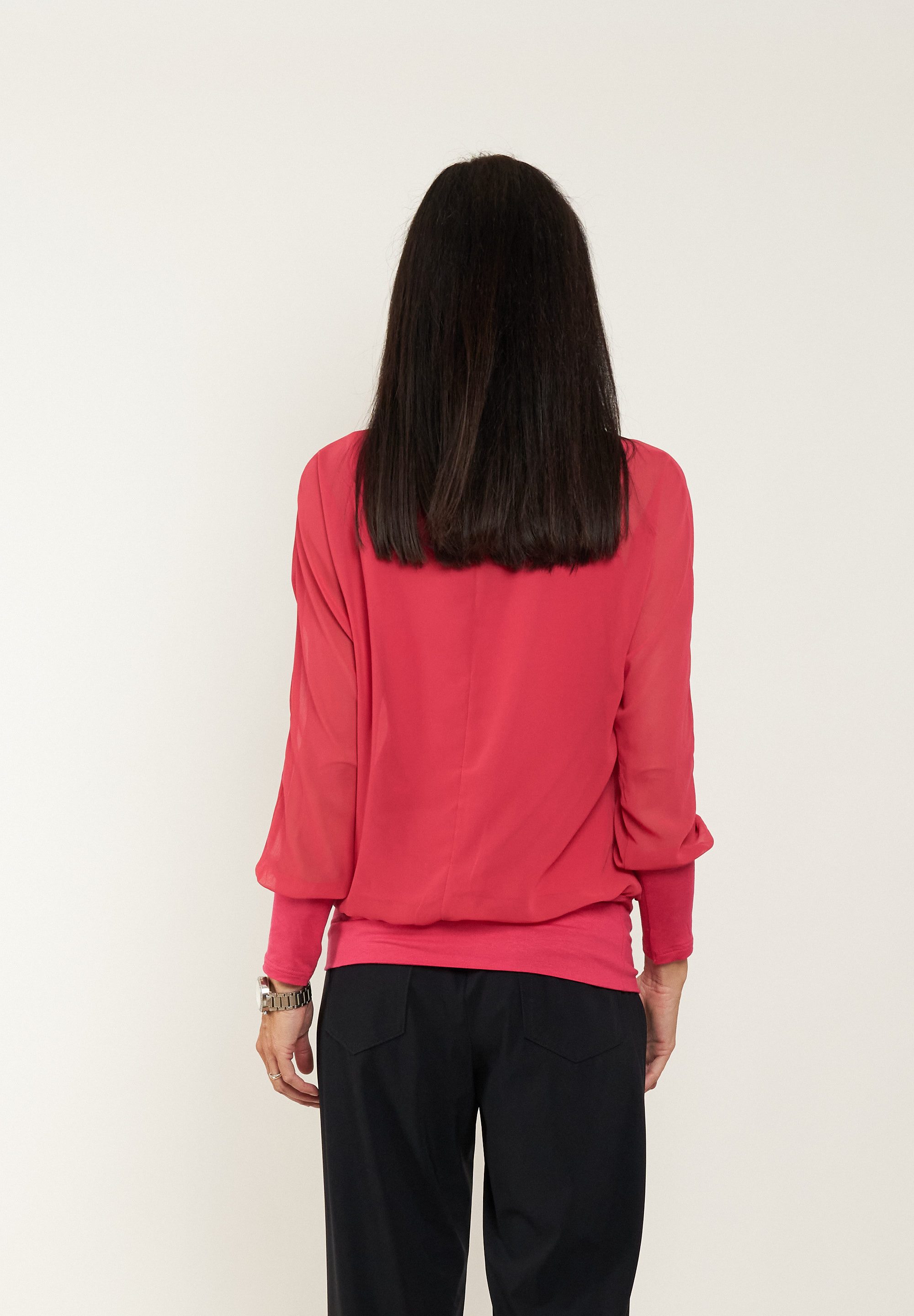 Seidel Moden Langarmbluse mit gerafftem Rundhals, MADE IN GERMANY günstig online kaufen