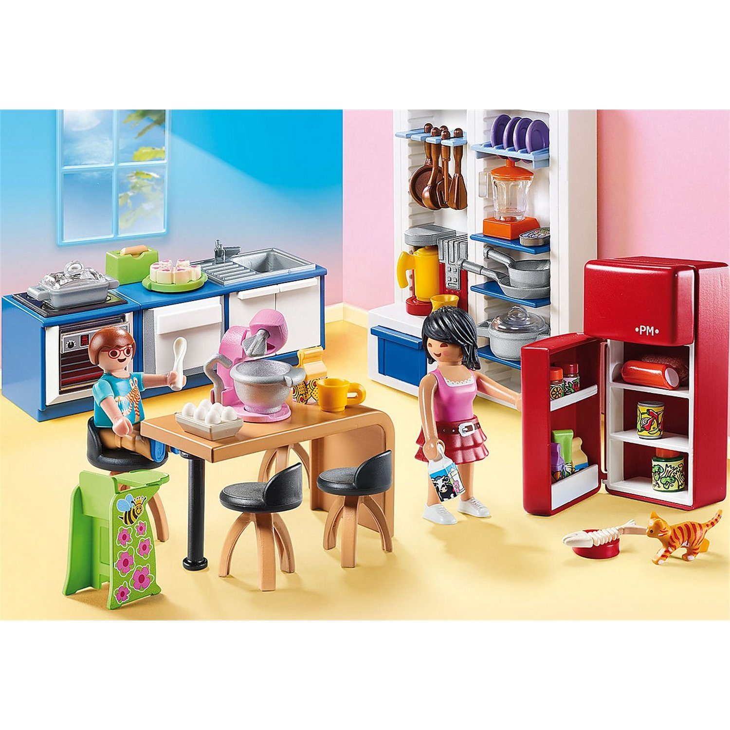 Playmobil® Spielbausteine 70206 70207 Dollhouse 2er Set Familienküche +  Gemütliches