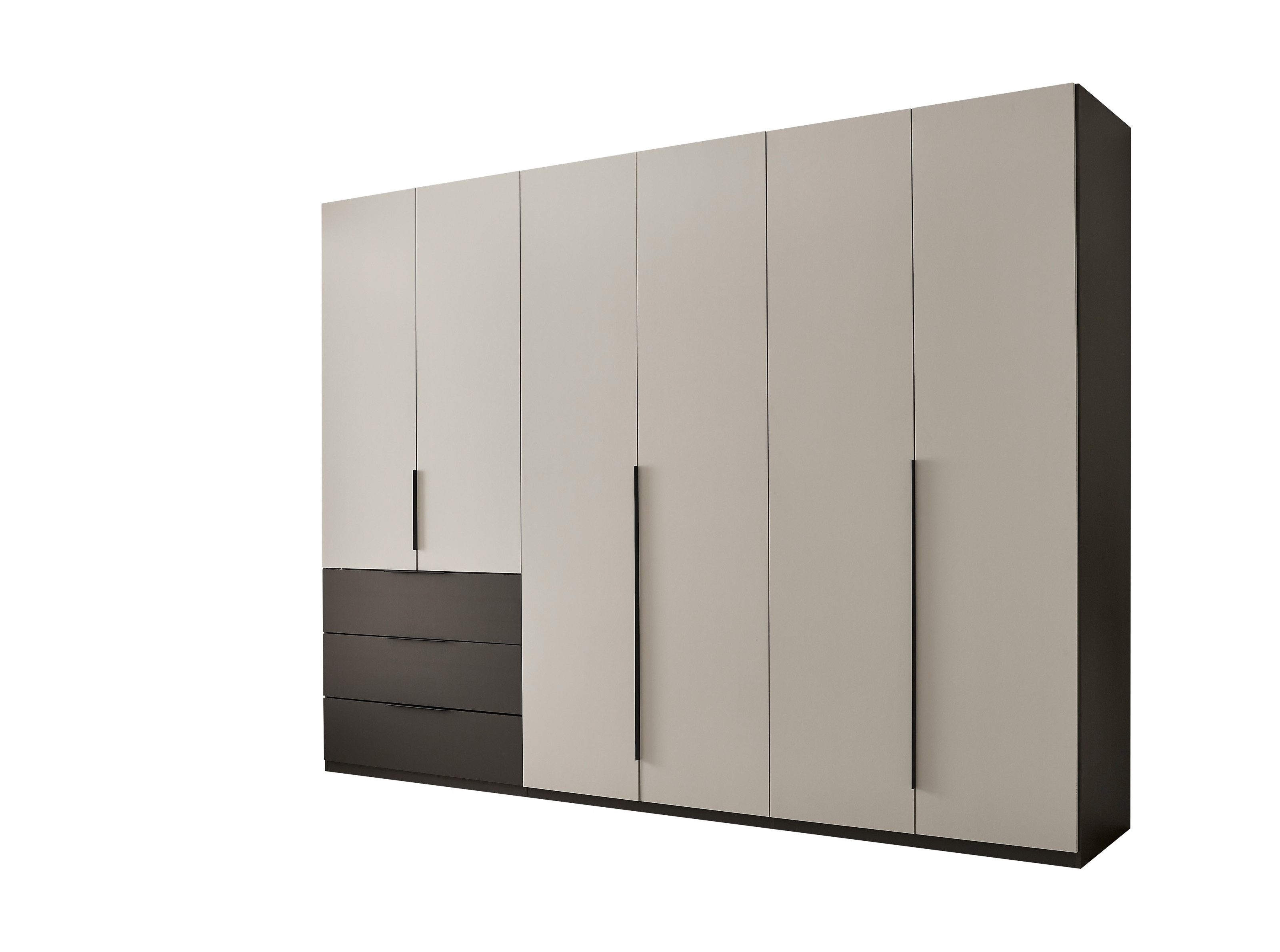 Schlafkontor Kleiderschrank in Grau, Dekorfolie - 300x225,5x60cm (BxHxT) günstig online kaufen