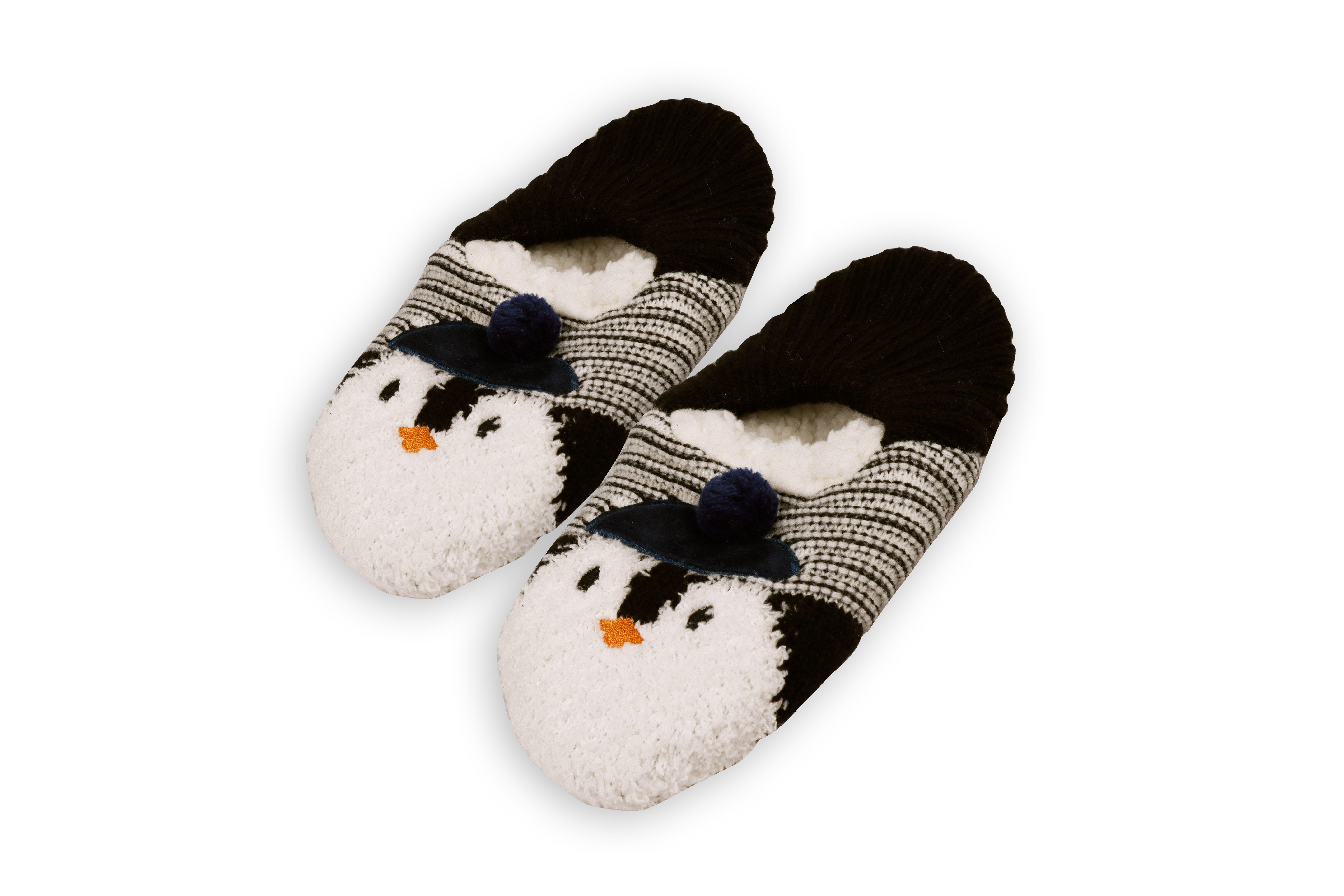 Capelli New York Hausslipper FSO-70586-GE Hausschuh (1 Paar) rutschsicher, Pinguin-Applikation, warm gefüttert