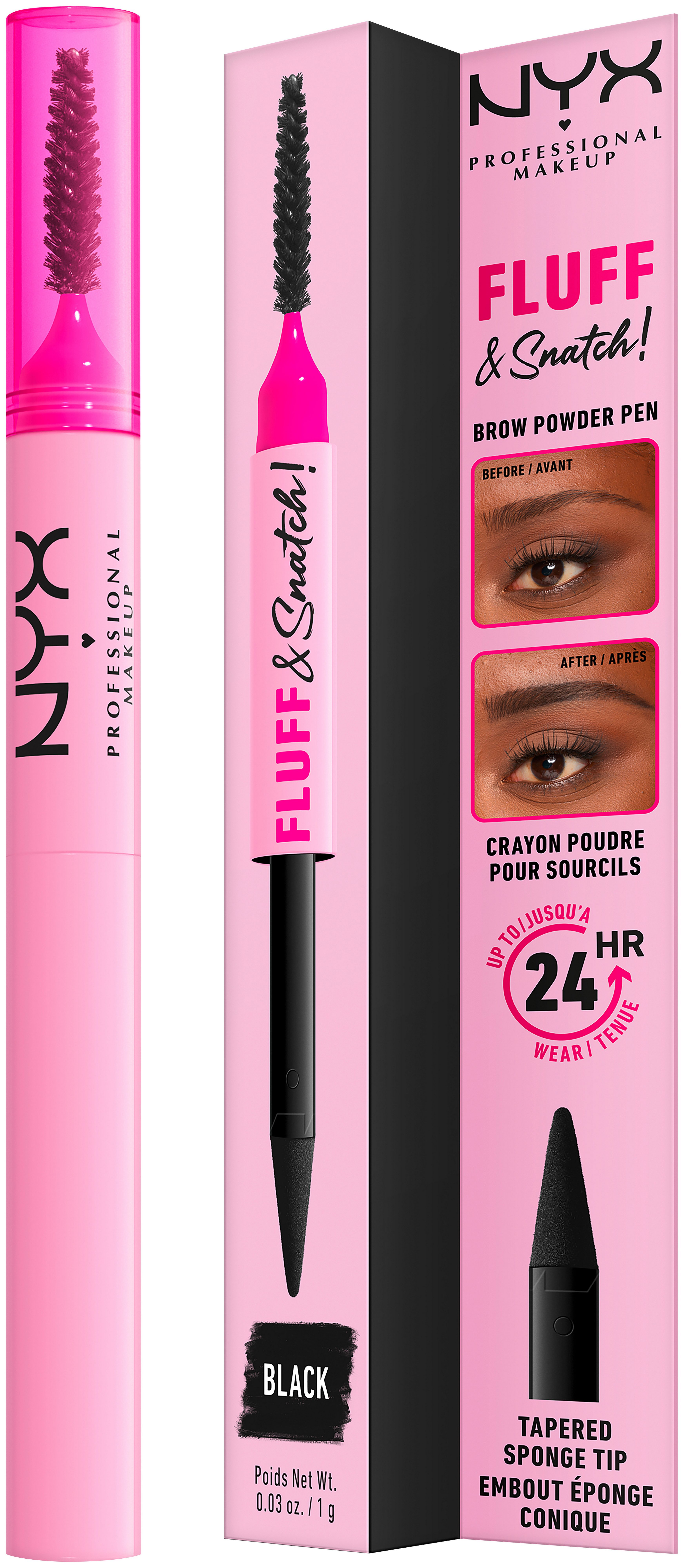 NYX PROFESSIONAL MAKEUP Augenbrauen-Stift NYX Professional Makeup Fluff & Snatch Puder Augenbrauenstift