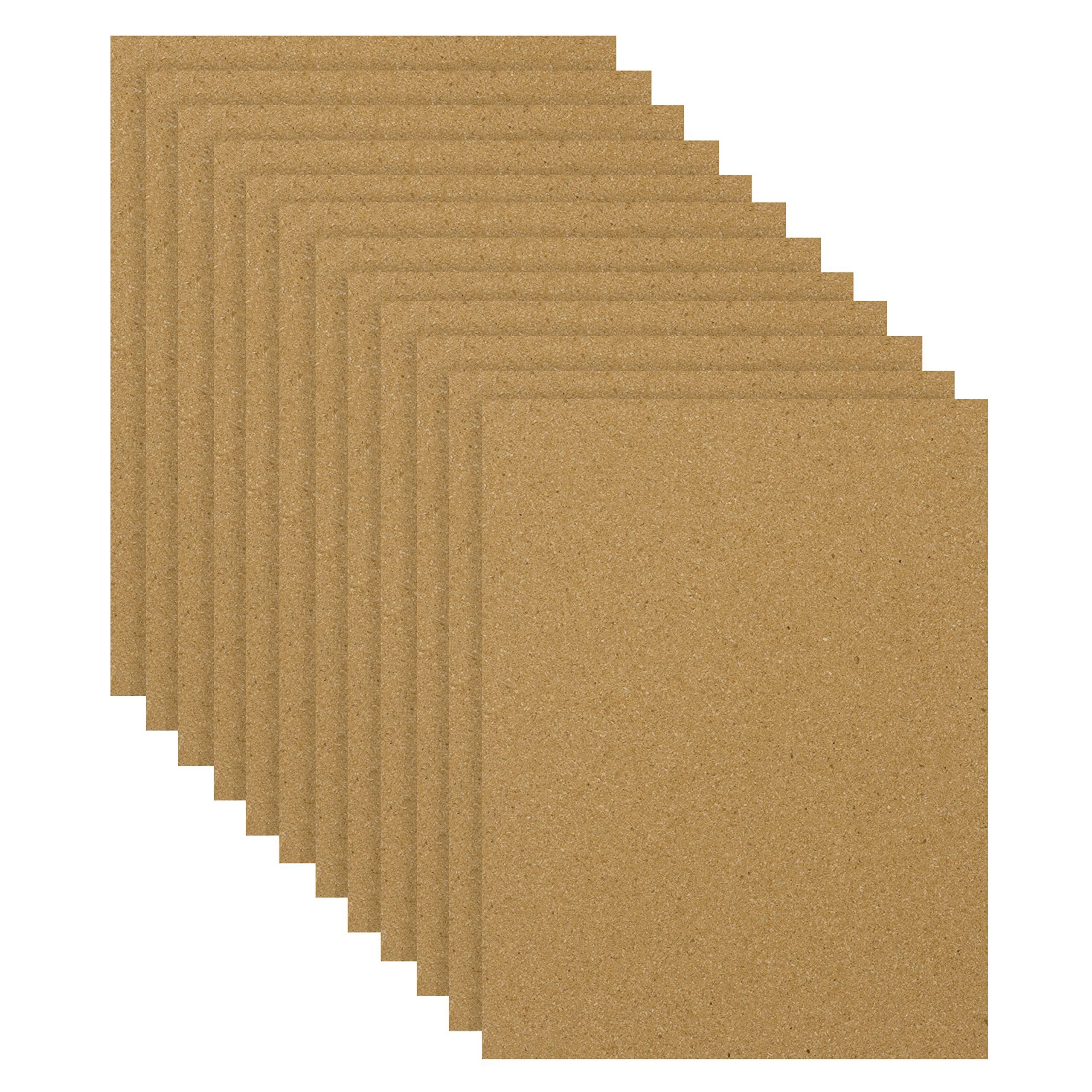 Belle Vous Aquarellpapier Korkplatten Set 12 Stück 27,8x21,4 cm - A4 Größe für Bastelprojekte, Korkplatten Set 12 Stück 27,8x21,4 cm groß - A4 Größe