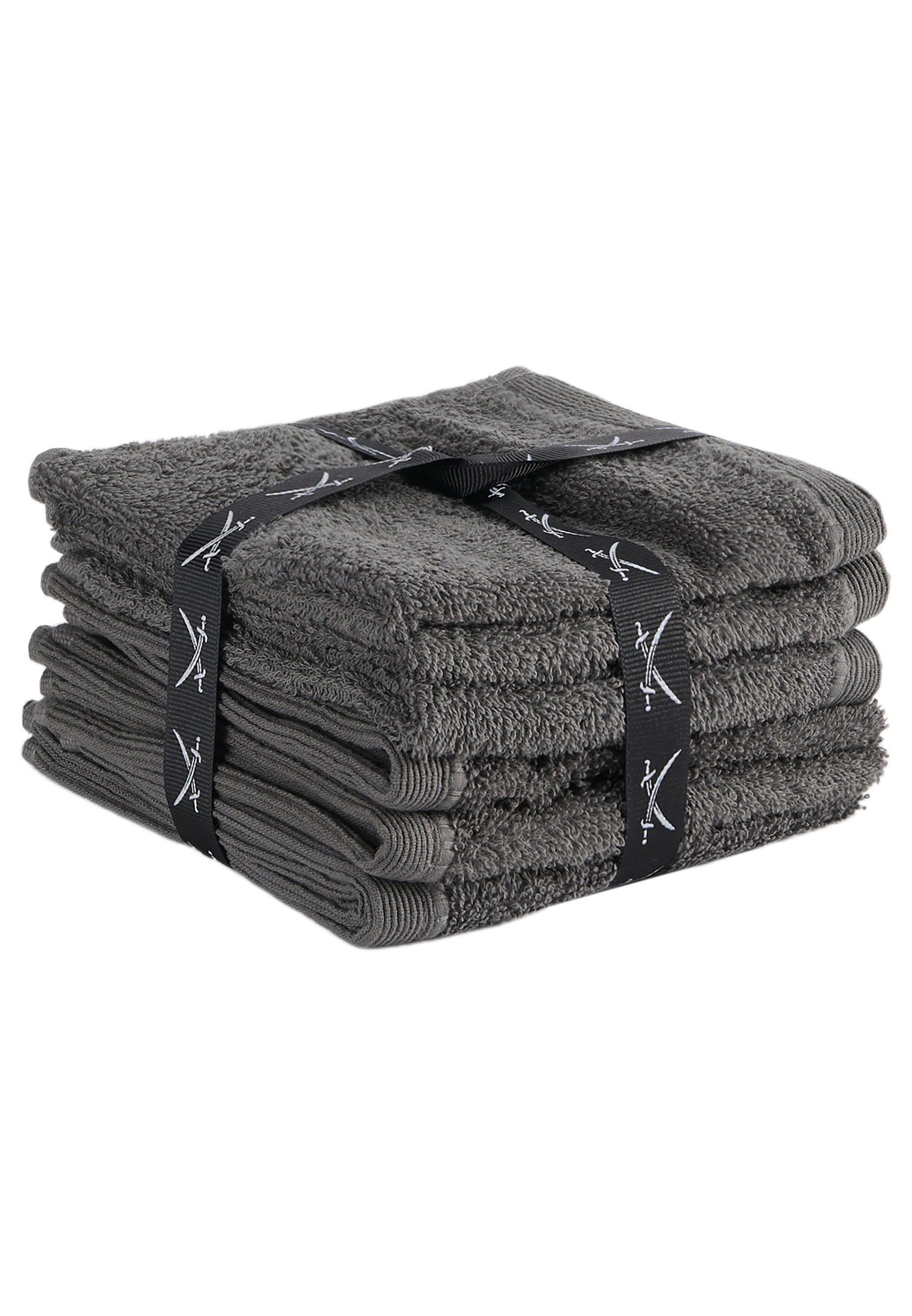 Sansibar Sylt Seiftuch Sansibar 6er Set Frottier-Serie Classic, 30x30 cm, (Set), mit hochwertiger Sansibar Säbel Stickerei