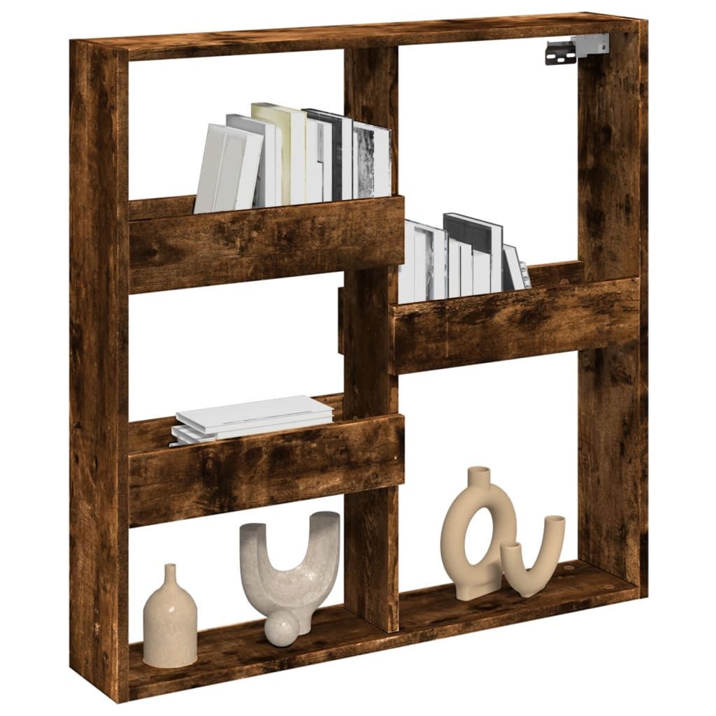 vidaXL Regal Wandschrank Räuchereiche 80x15x80 cm günstig online kaufen