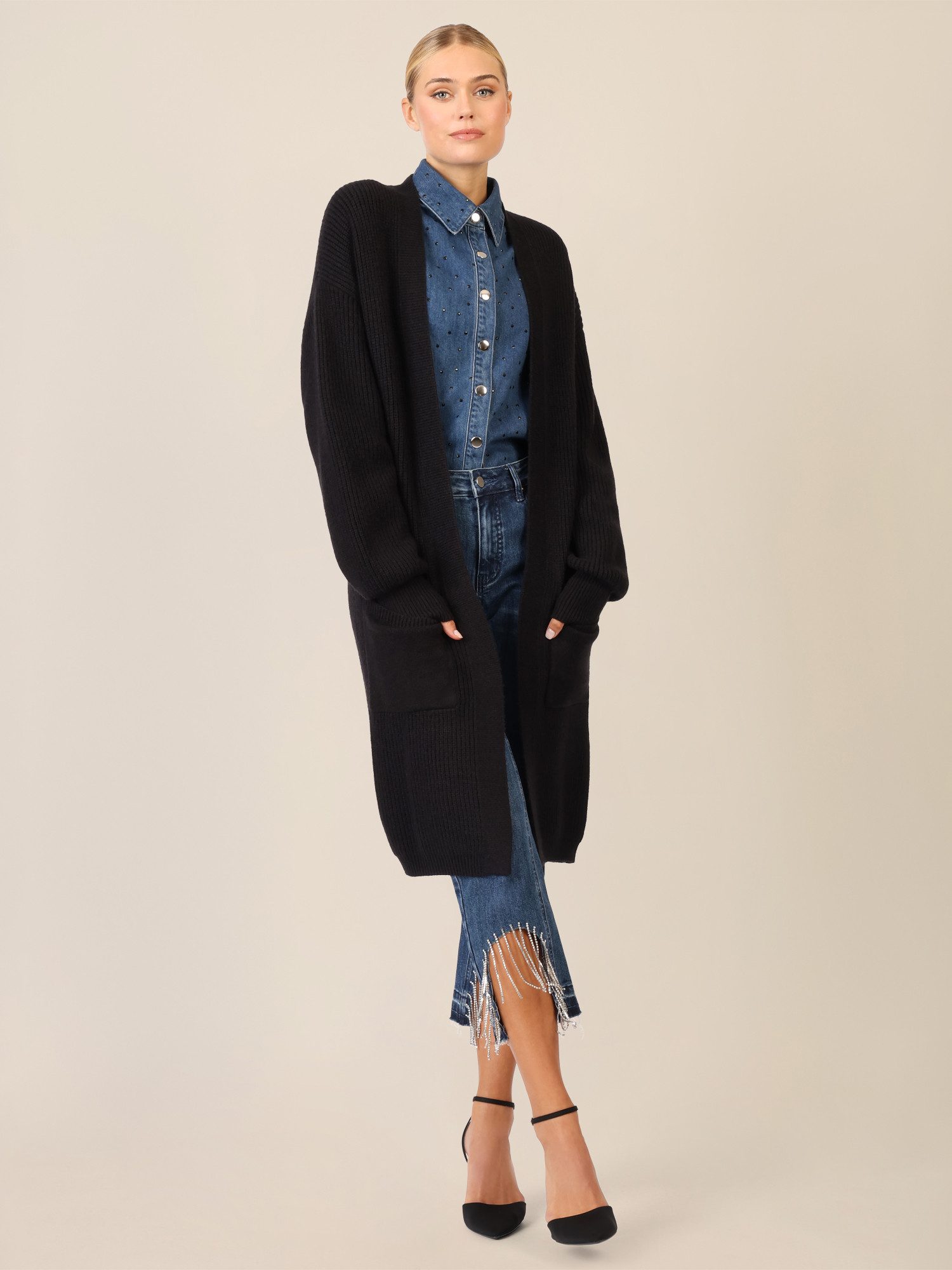 Apart Strickjacke mit aufgesetzten Taschen günstig online kaufen