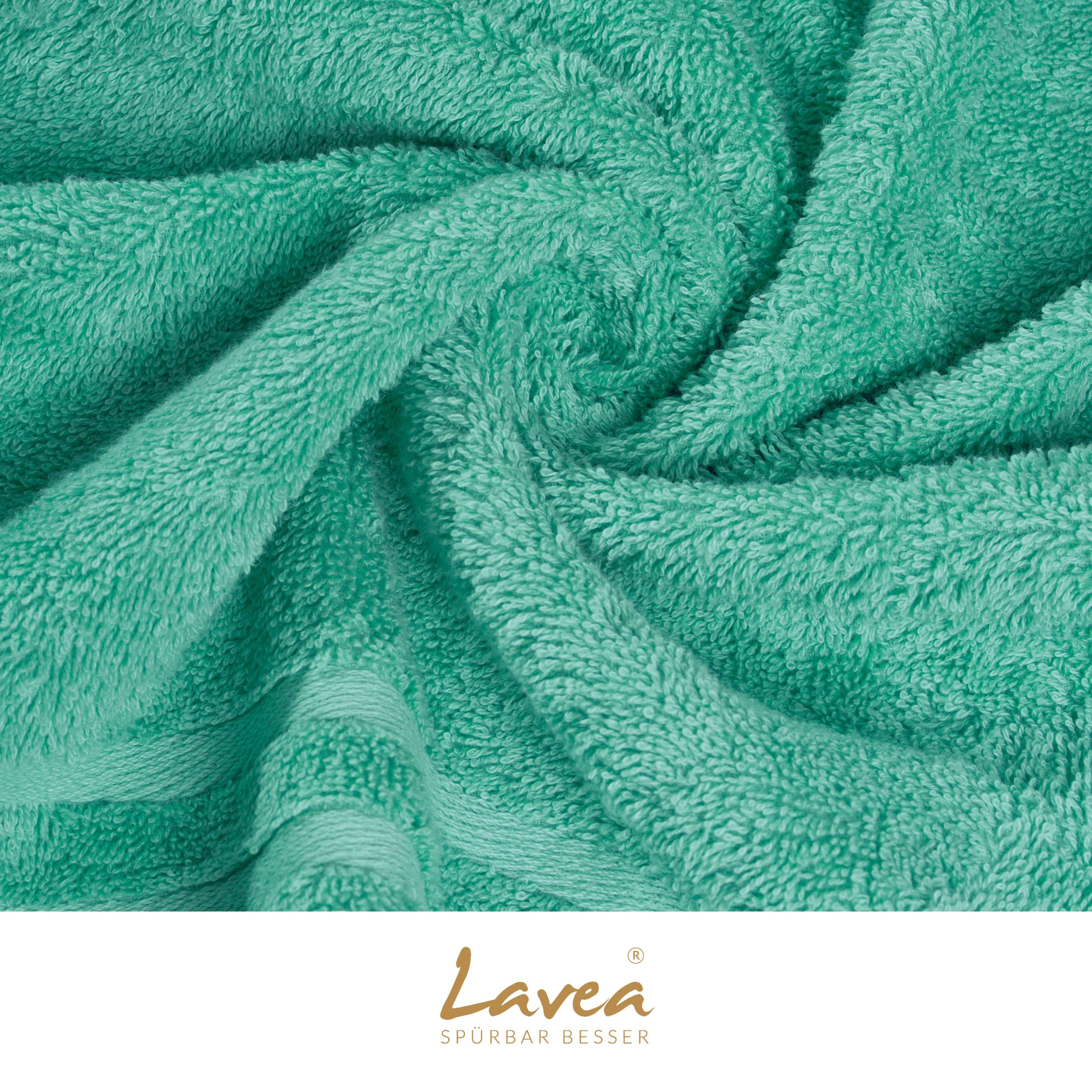 Lavea Badematte 4er Set Badeteppiche Elena Frottee 50x80 cm Badvorleger, 100% Baumwolle, 500 g/m² Frottier, weich & saugstark, pflegeleicht – Bild 5 von 5
