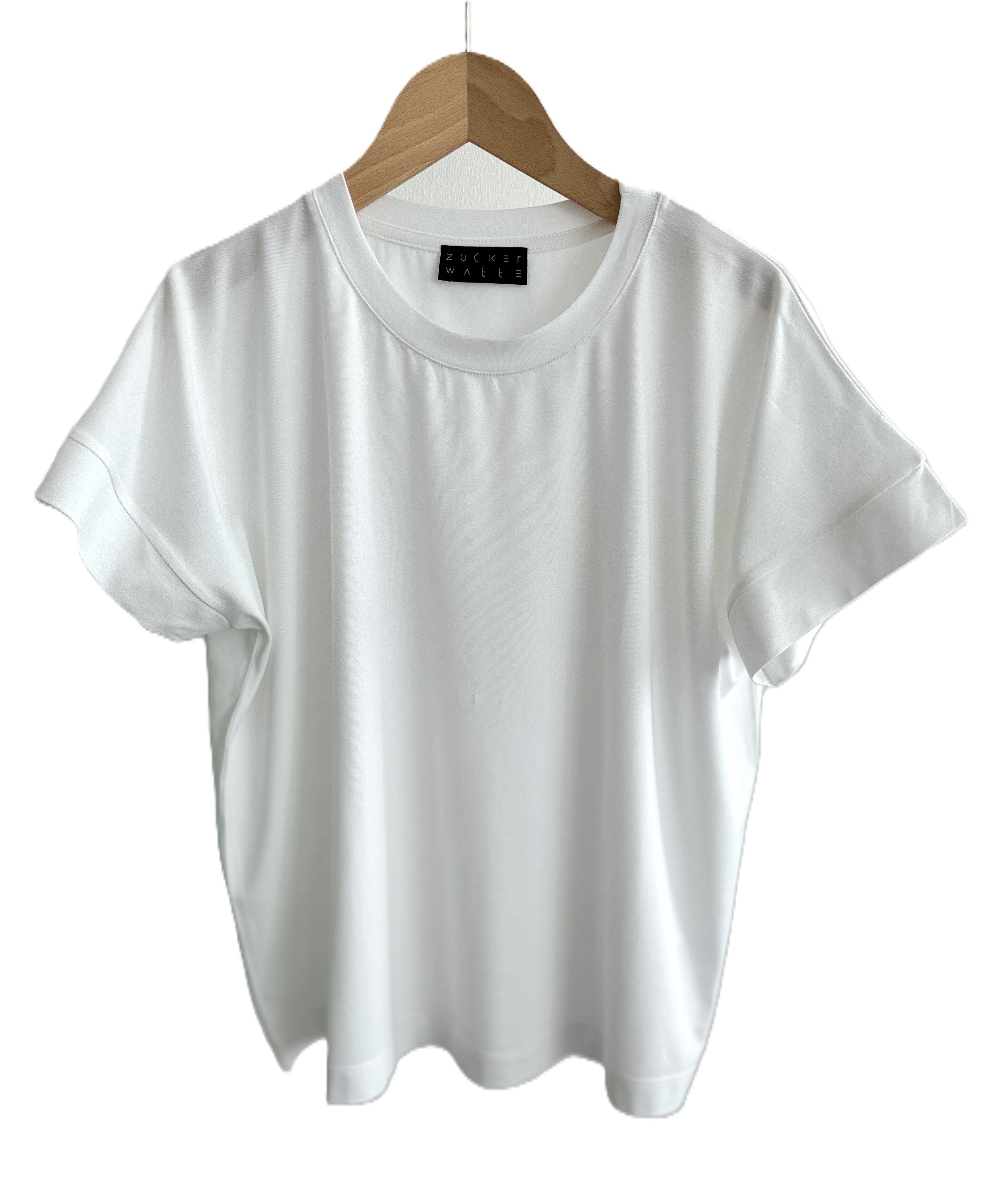 Zuckerwatte Rundhalsshirt aus weicher Baumwolle Modalmischung günstig online kaufen