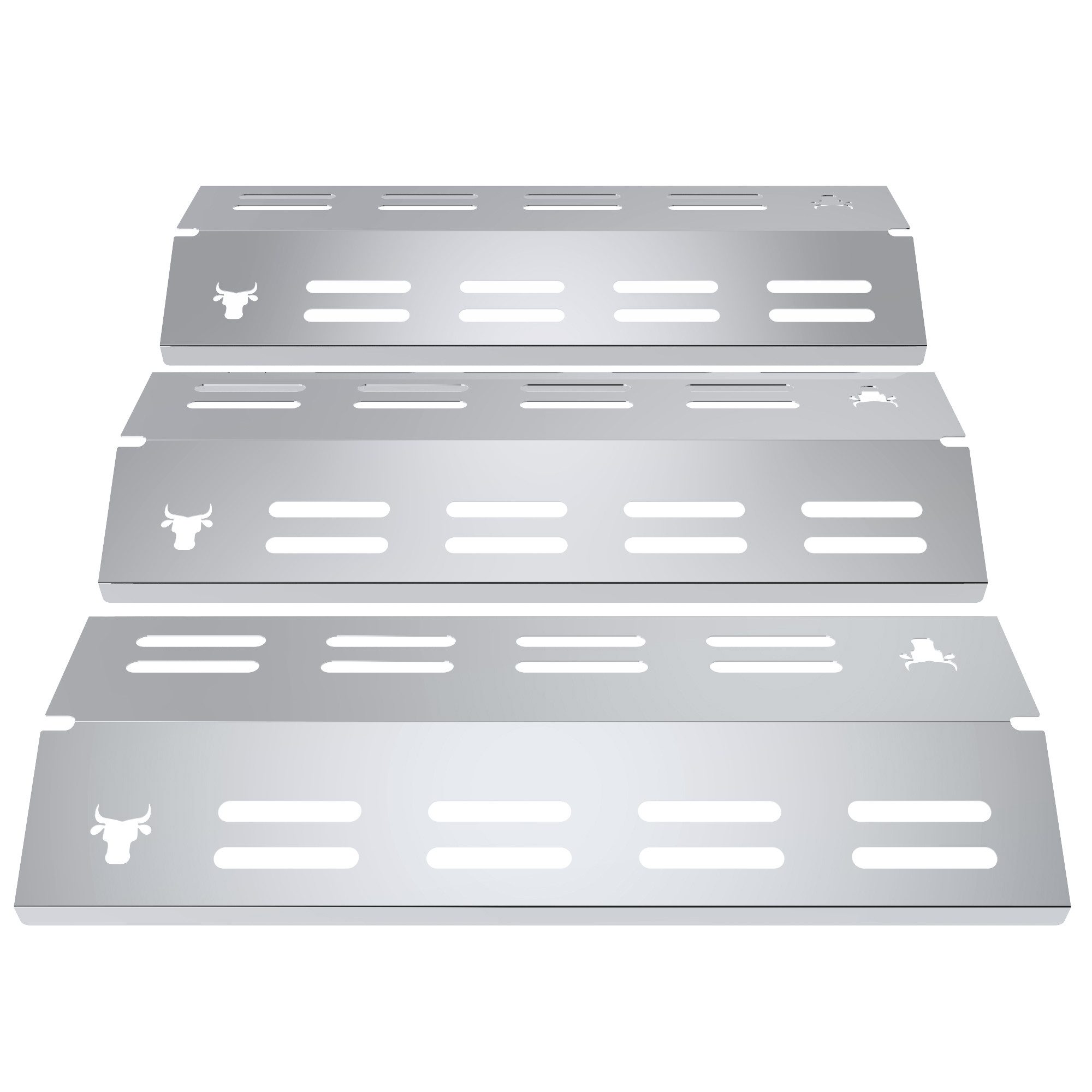 tuning-art Grillerweiterung GA37 Brennerabdeckung Set Edelstahl für Enders San Diego 3