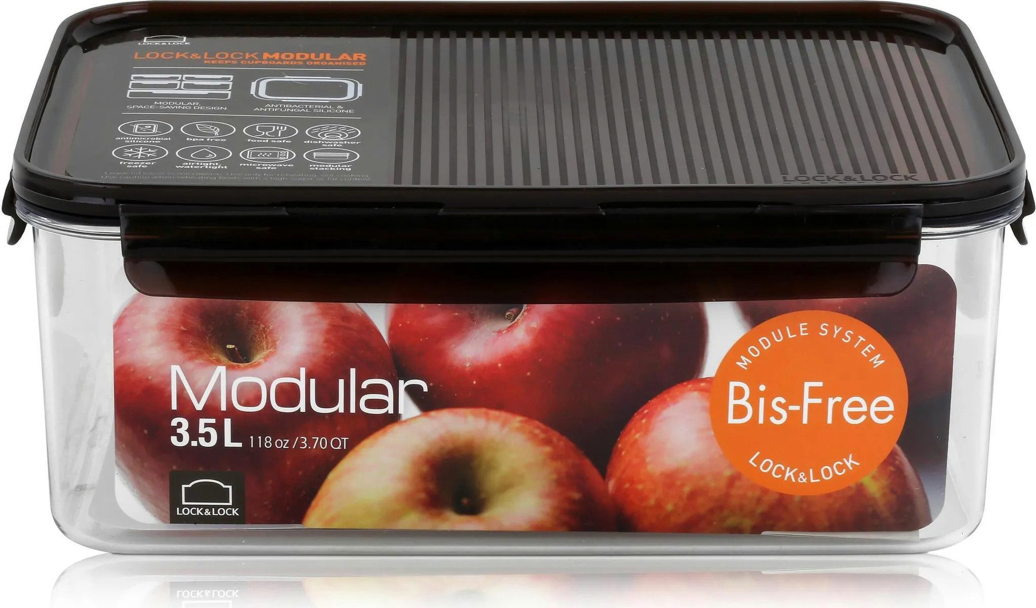 LocknLock Vorratsdose LocknLock BisFree Dose Modular rechteckig 3,5 L Frischhaltedose, Kunststoff