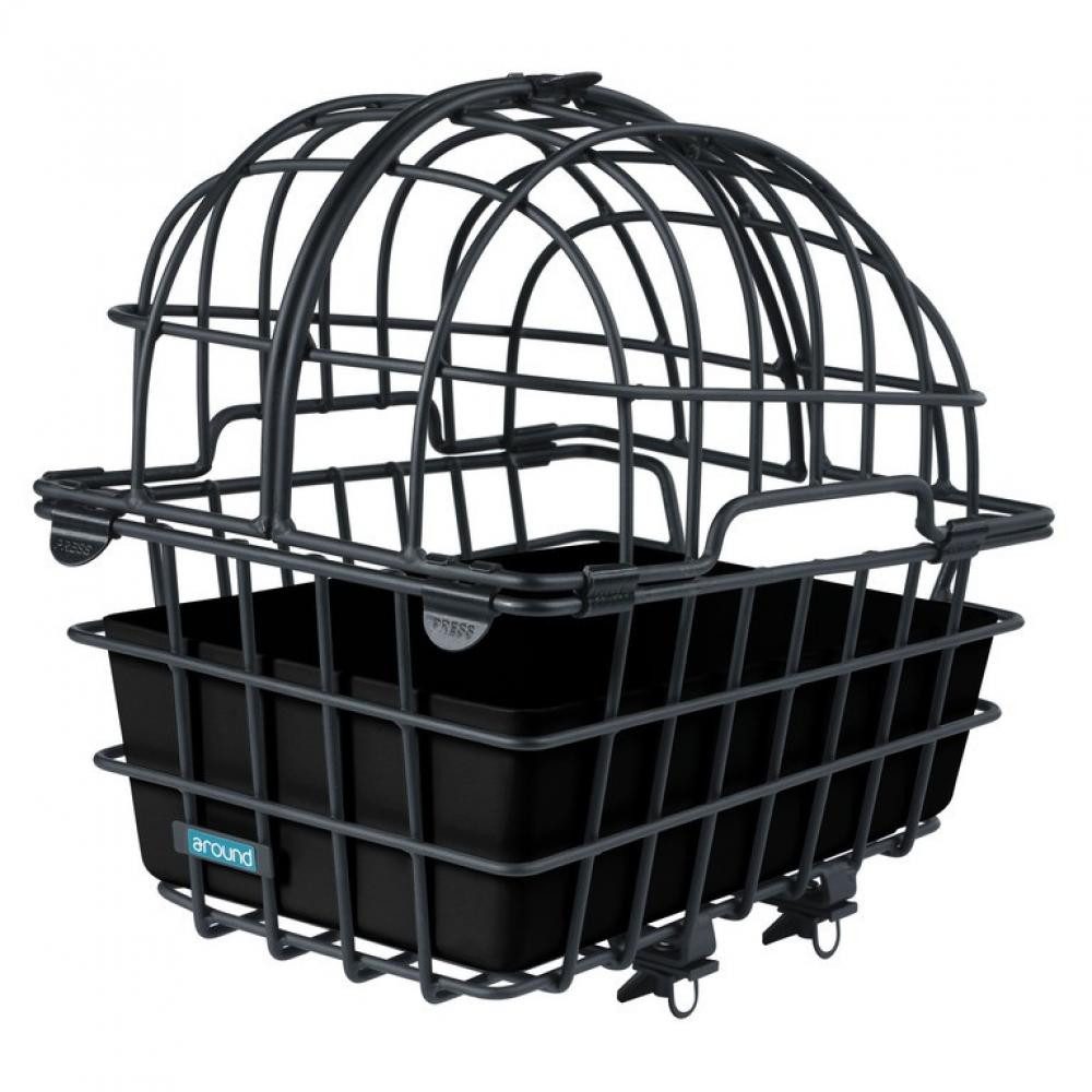Fahrradkorb Mijnen Pieper Hinterrad-Tierfahrradkorb Luna Alu schwarz 50x36x50cm mi