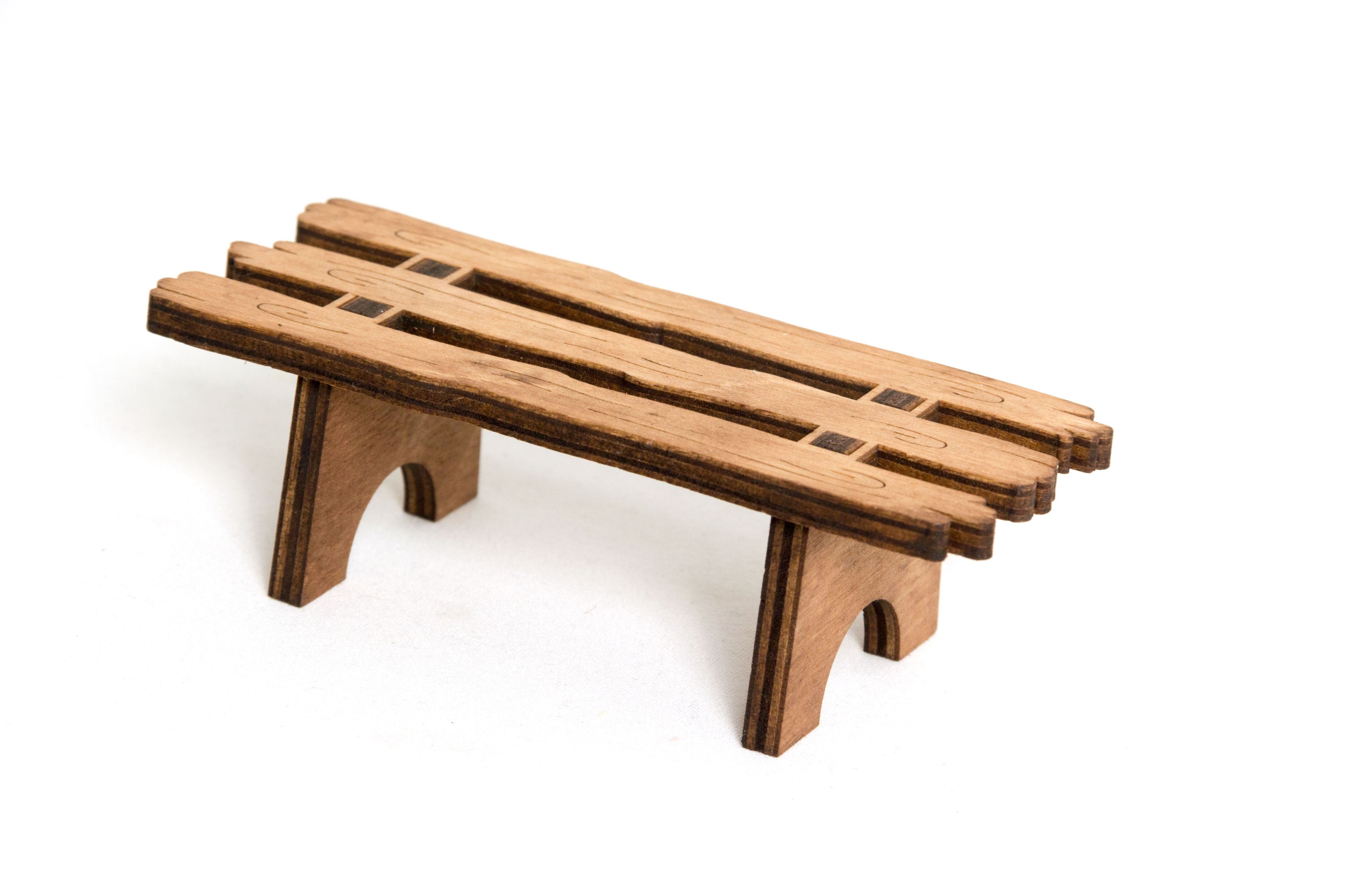 Kuhnert Dekofigur Made Holz aus 52295, Germany Bank gefertigt, für Stupsi, in