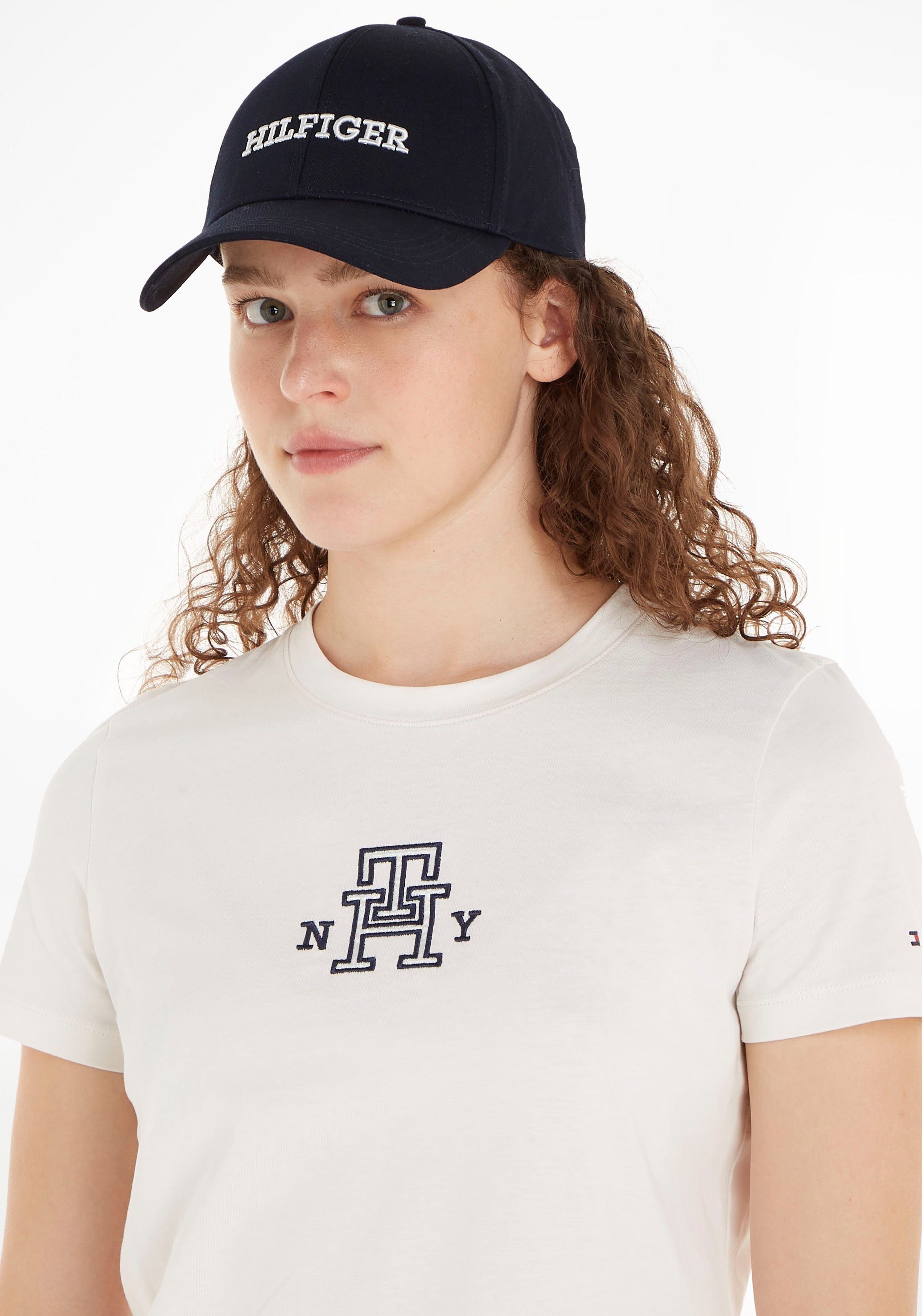 CAP Baseball Space Monogramm HILFIGER Cap mit Blue Hilfiger Tommy gesticktem Hilfiger vorn