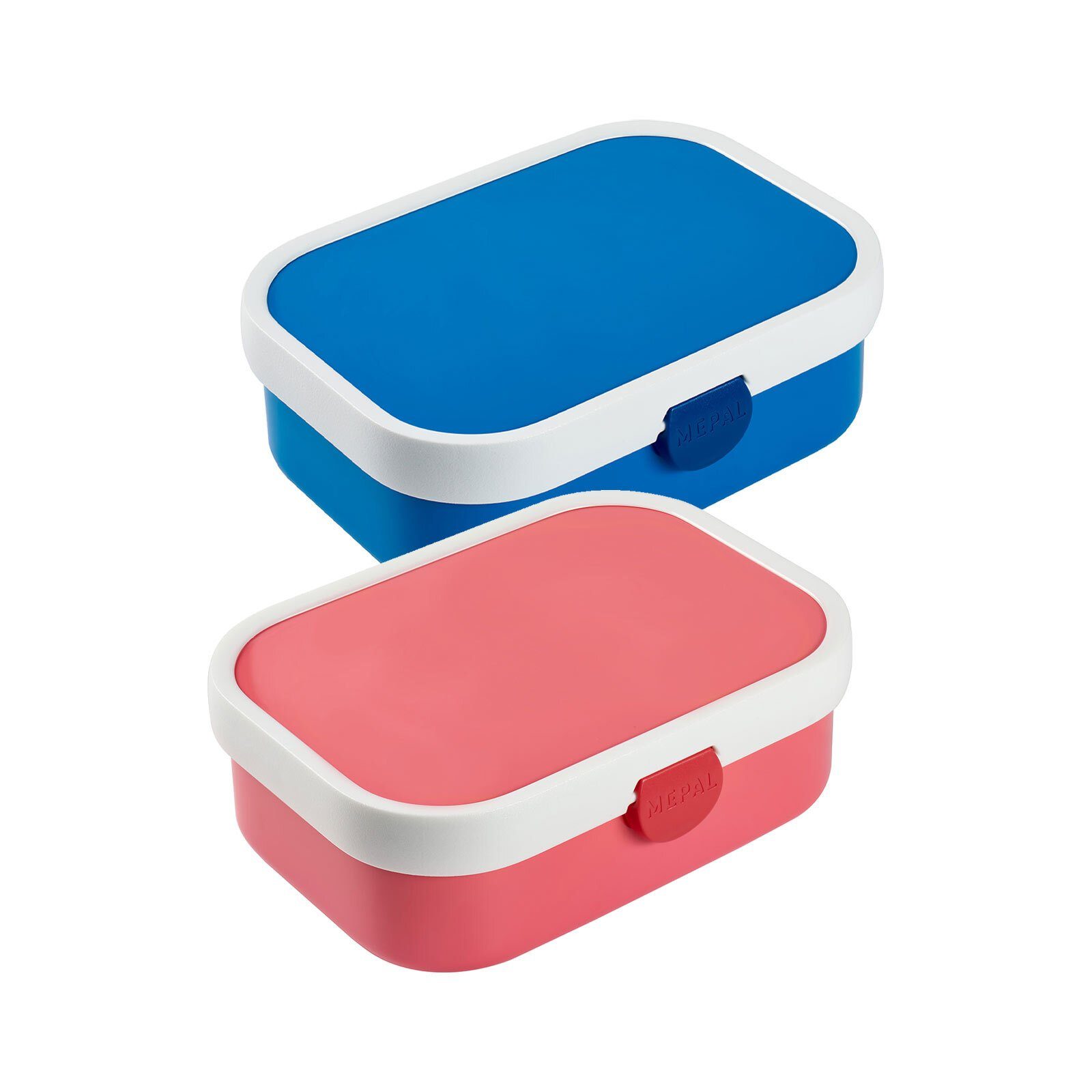 Mepal Lunchbox Campus Brotdosen mit Einsatz 700 ml 2er Set, Acrylnitril-Butadien-Styrol (ABS), (2-tlg), Spülmaschinengeeignet Pink & Blau