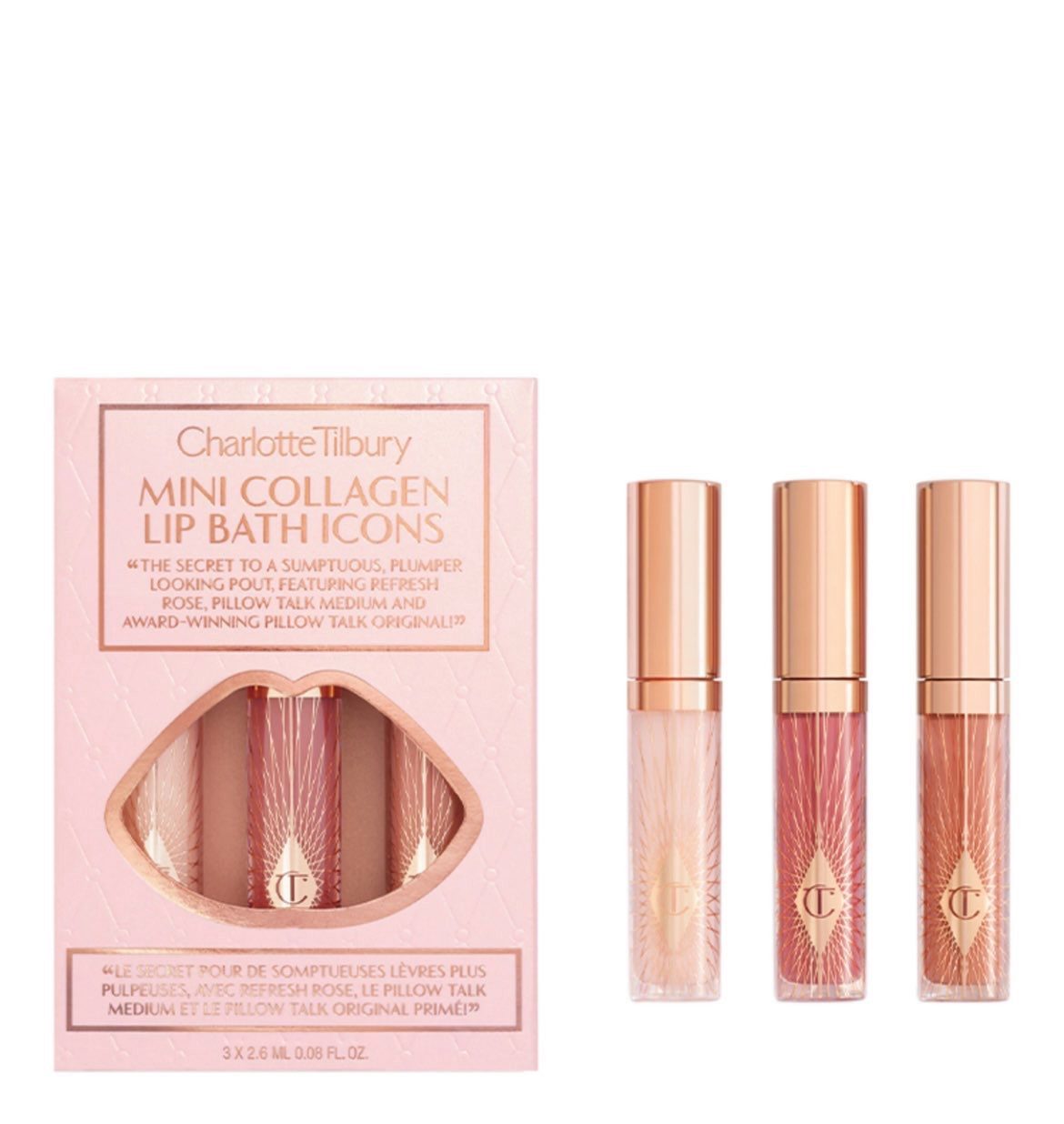 CHARLOTTE TILBURY Schmink-Set Charlotte Tilbury MINI COLLAGEN LIP BATH ICONS Make-up Set, 3-tlg., 3-teilig