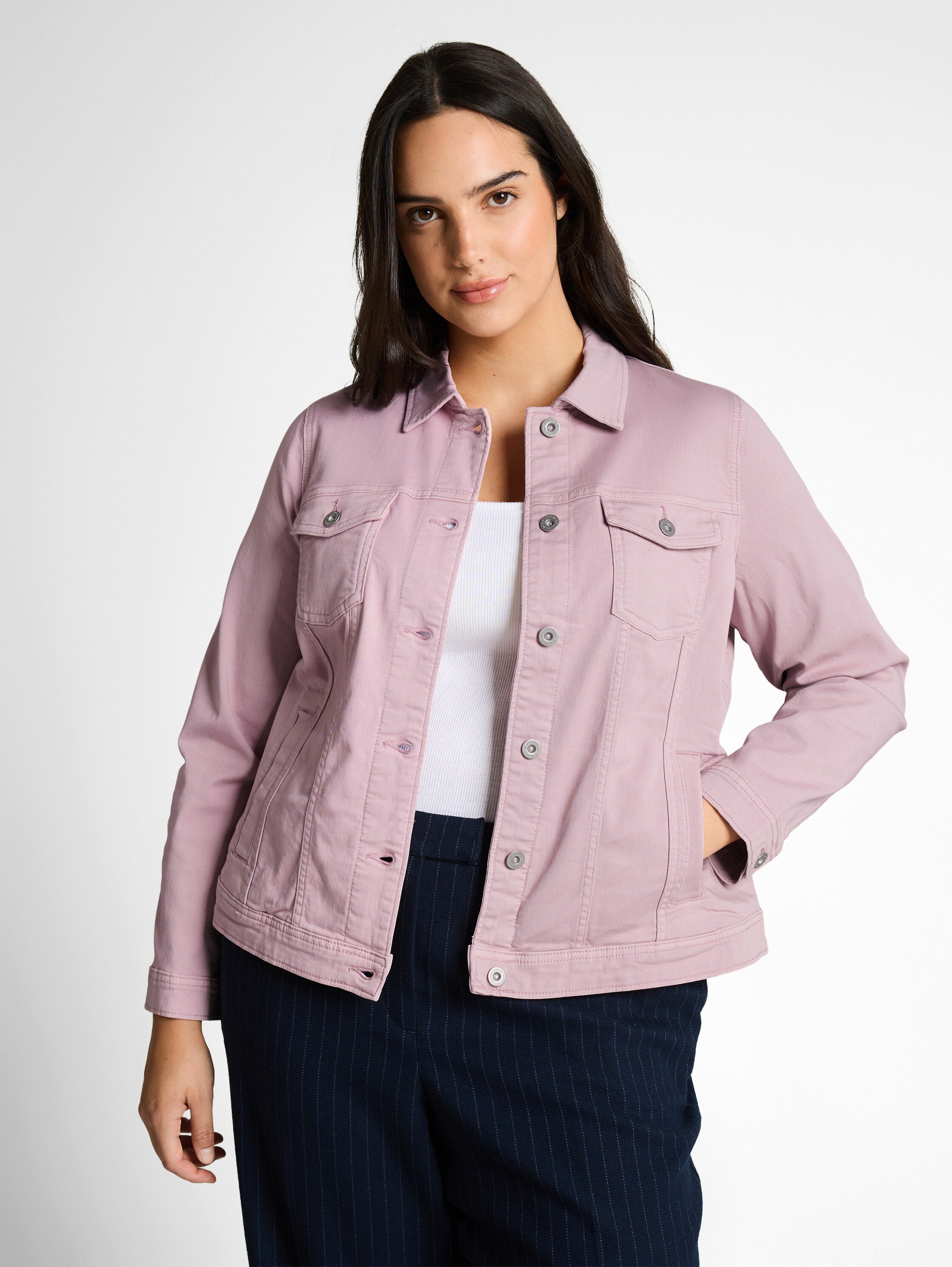 TOM TAILOR PLUS Jeansjacke mit Knopfleiste - Große Größen günstig online kaufen