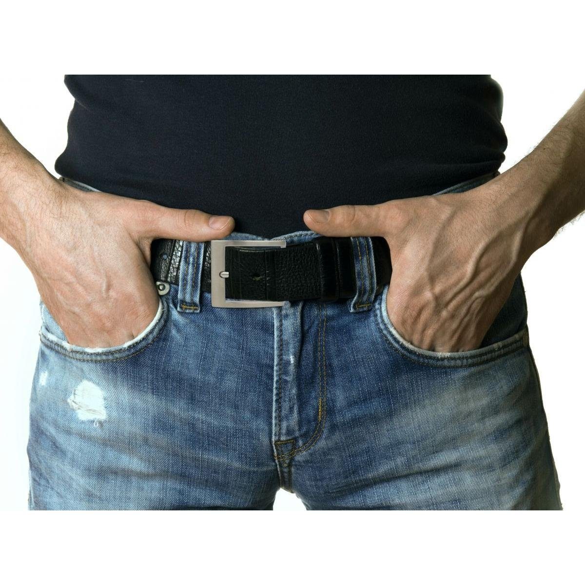 BELTINGER Gürtelschnalle aus massivem Edelstahl 4,0 cm - Buckle Gürtelschließe 40mm Edel-Stahl (1-St)