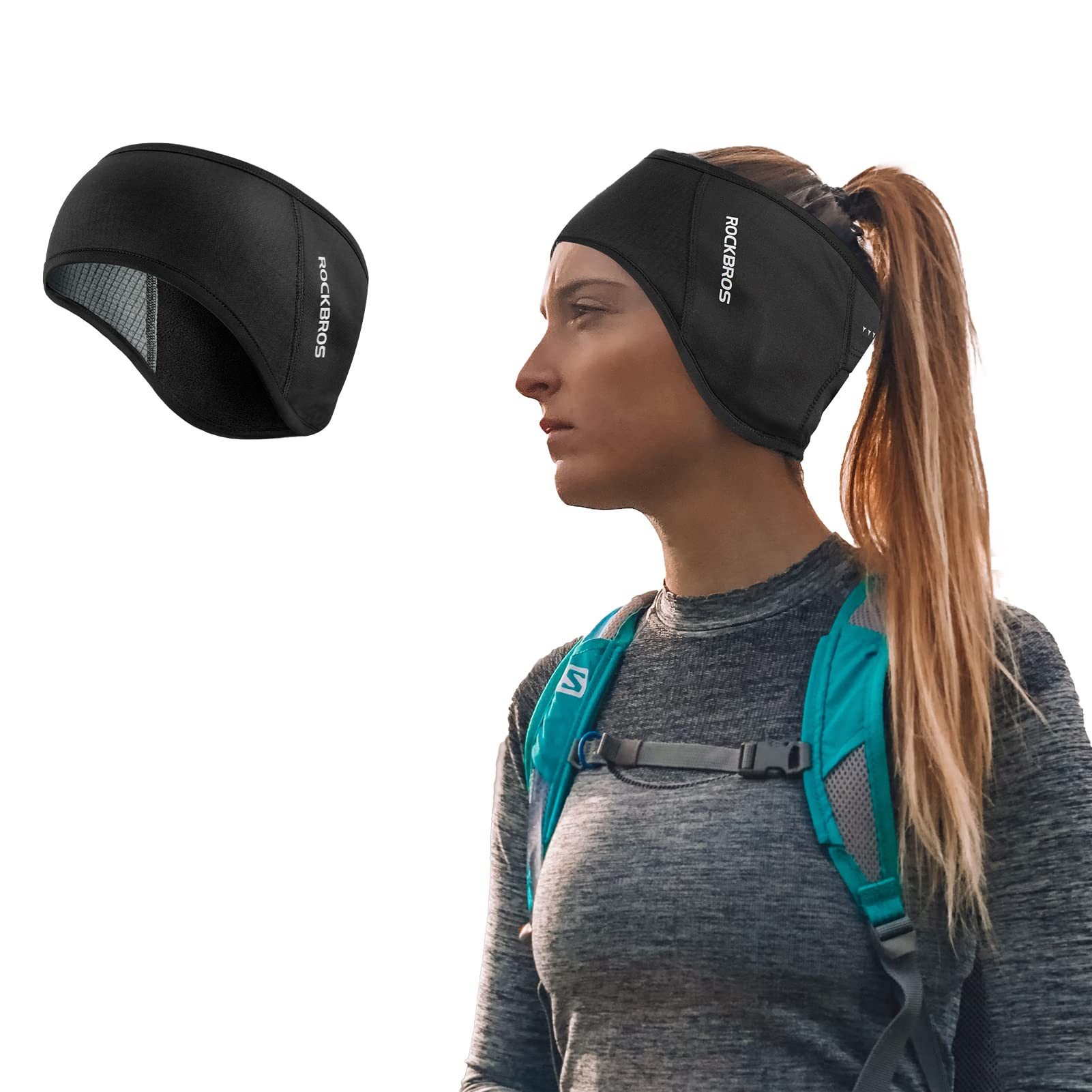 ROCKBROS Stirnband Sport Winter Kopfband Ohrenwärmer Warm Ohrenschutz für Laufen