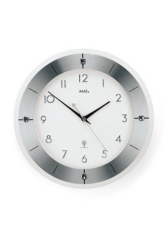 AMS Funkwanduhr F5848 (Quarzuhr,Glas,Wohnzimmer,Esszimmer,Küche,Arbeitszimm günstig online kaufen