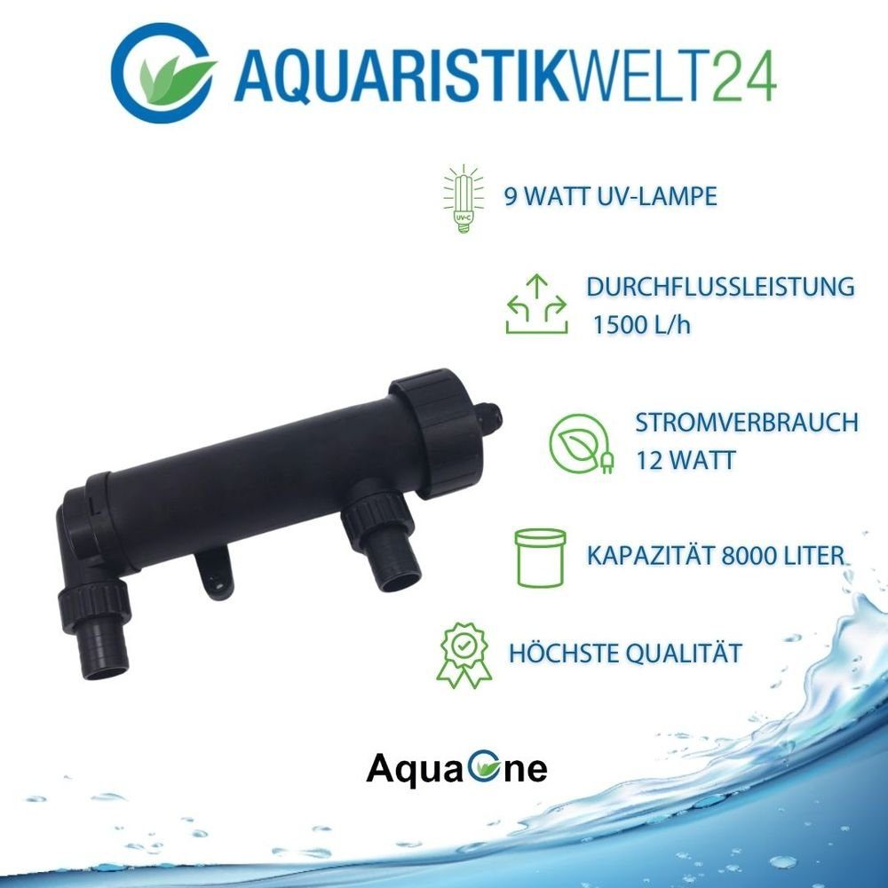 Aquaone UVCKlärer AquaOne Cuv 109 Uvc Wasserklärer 9W Aquarium Teich