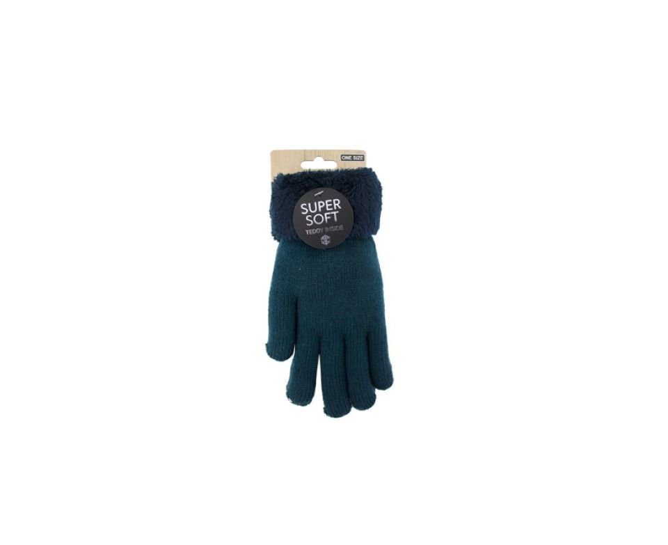 Strickhandschuhe Gefütterte Damen Strickhandschuhe » Teddy Winterhandschuhe