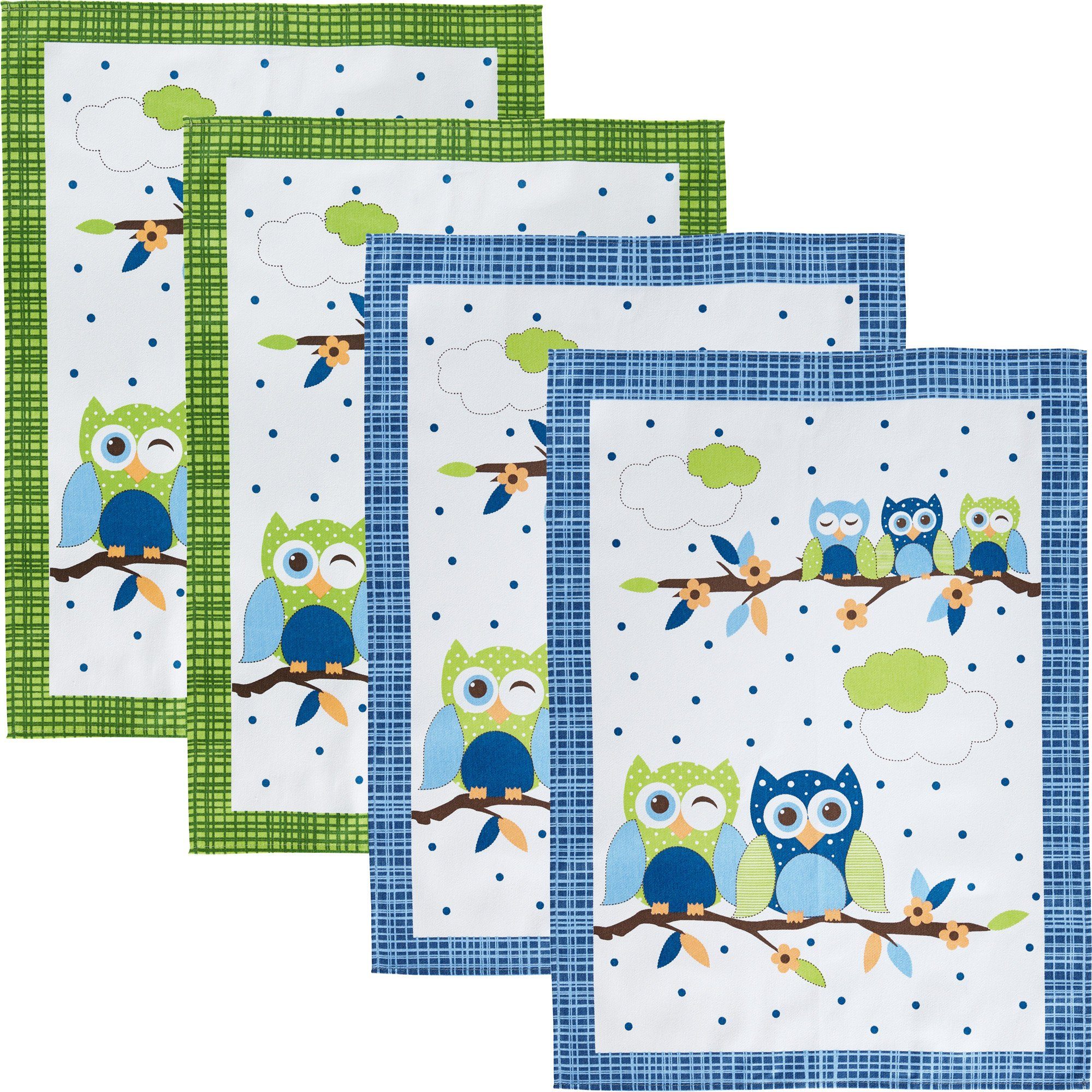 Erwin Müller Geschirrtuch Geschirrtuch 4er-Pack, Baumwolle Motiv günstig online kaufen