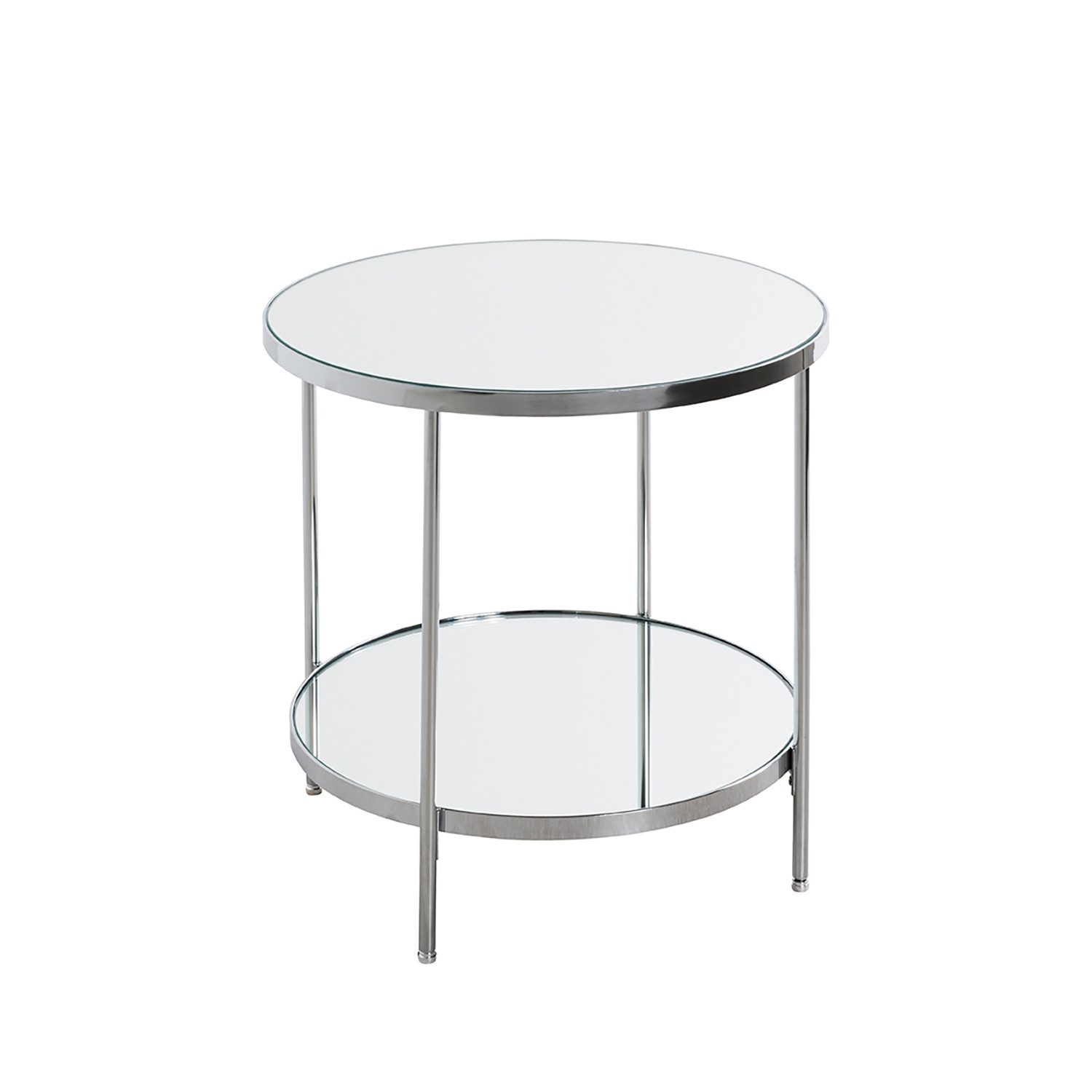 Beistelltisch Tisch - chrom - Metall, Spiegel 5mm - H. 46cm - Wohnzimmertisch