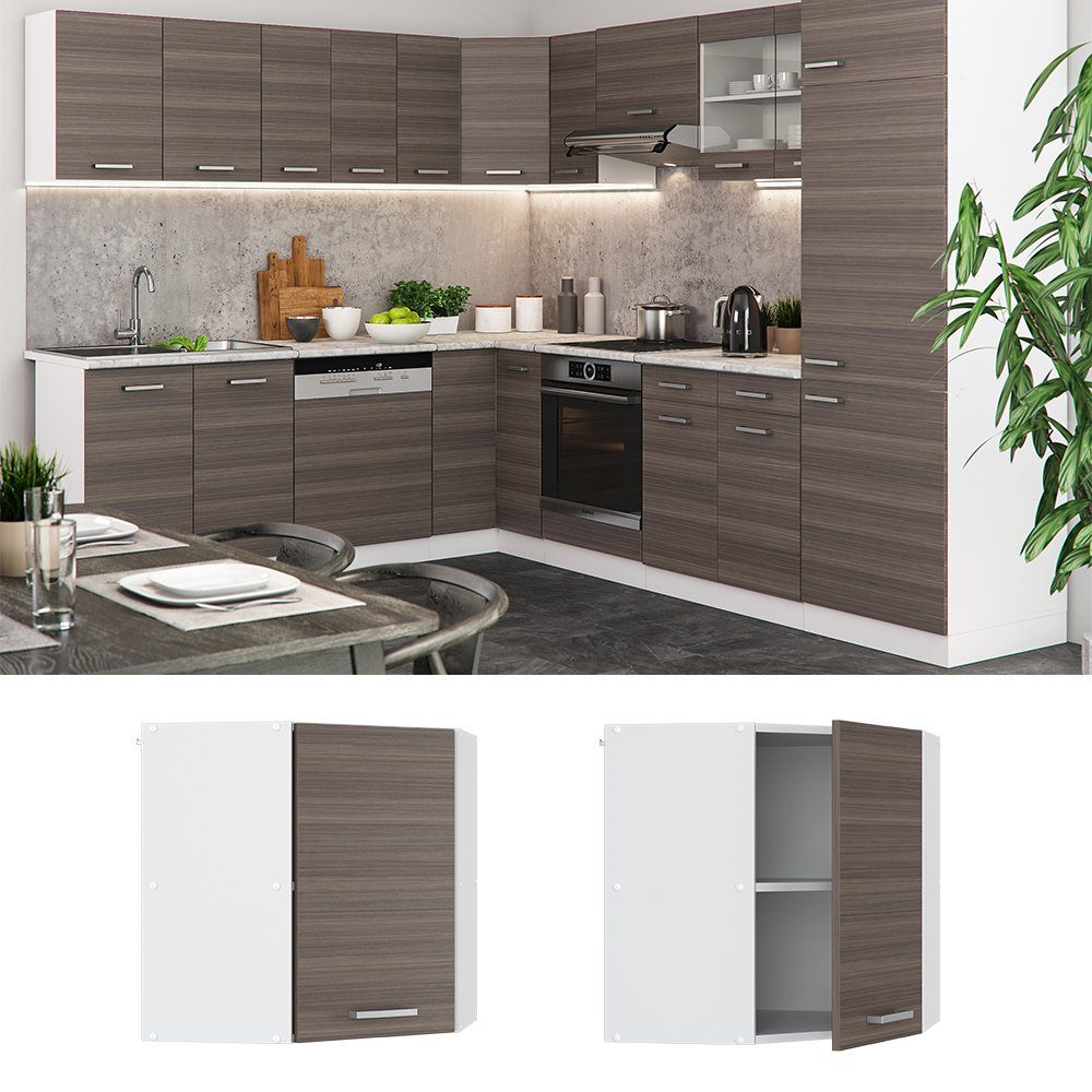 Vicco Eckhängeschrank R-Line, Grau/Weiß, 57 cm günstig online kaufen