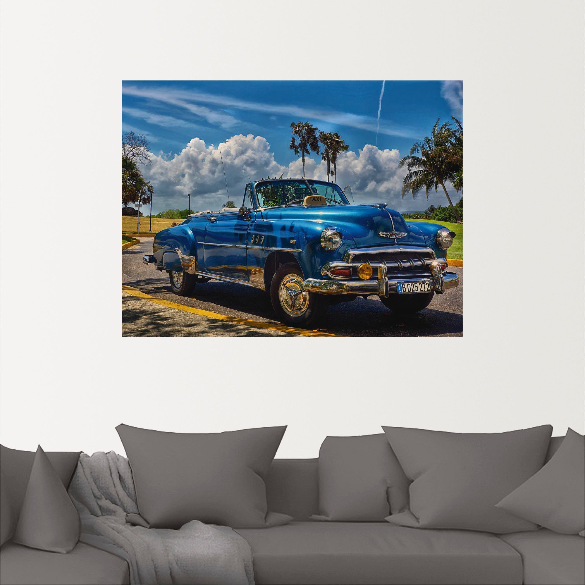 Artland Wandbild Havanna Flair, Auto in oder (1 St), Wandaufkleber als Leinwandbild, Alubild, Poster Größen versch