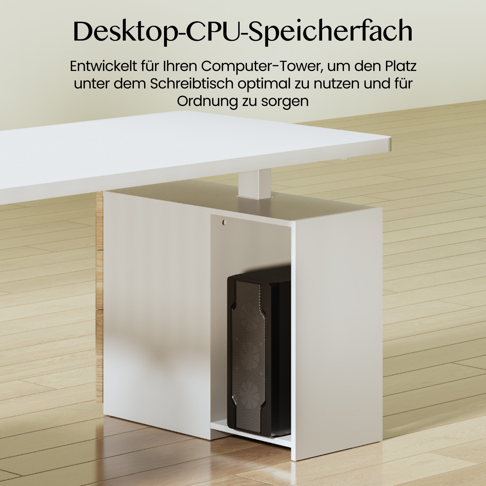 FLEXISPOT Schreibtisch Elektrischer Höhenverstellbarer Schreibtisch mit Bein-Schrank Set (2 Motoren,höhenverstellbar 70–119 cm,4 Speicherhöhen, 25 mm Tischplatt – Bild 5 von 5
