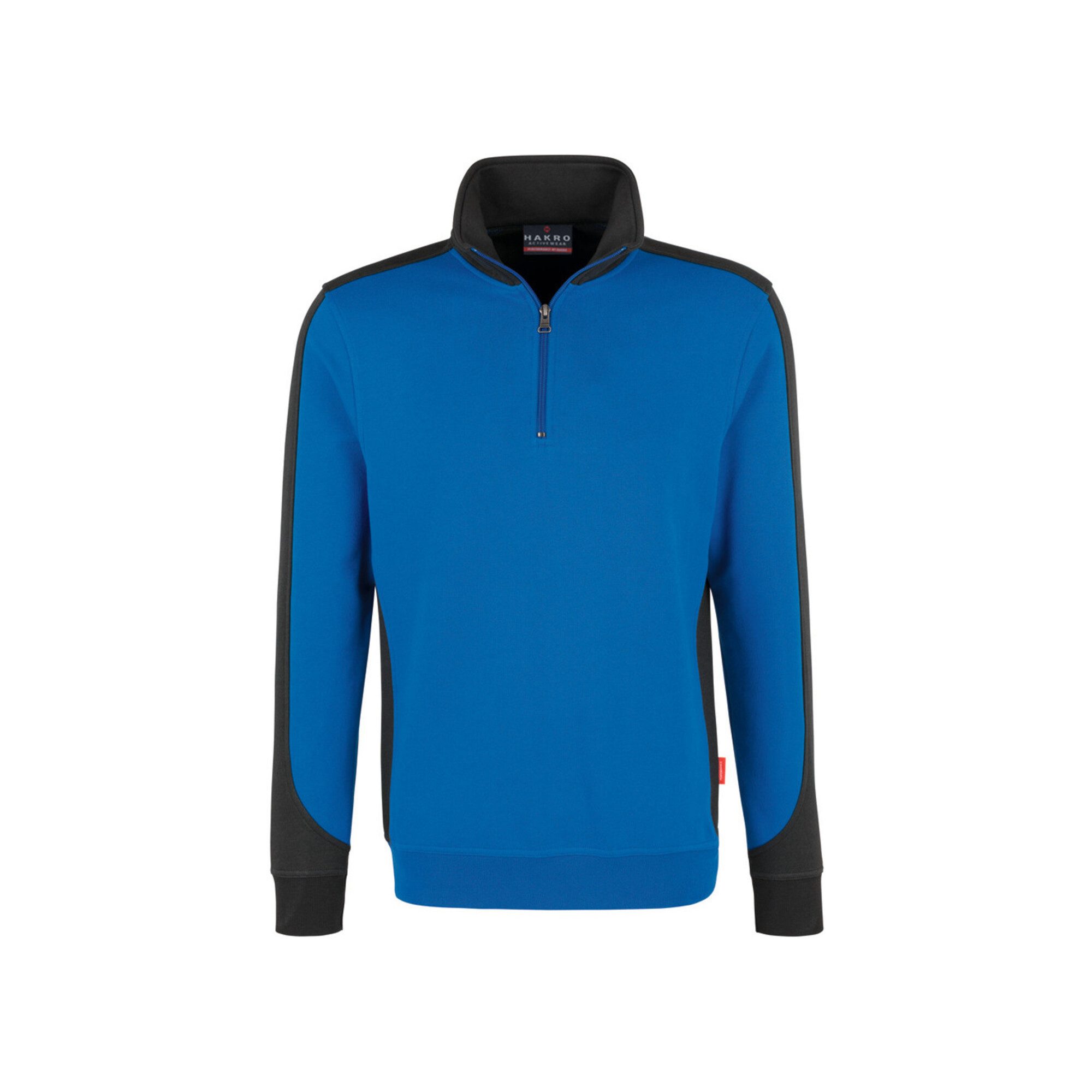 Hakro Hemd & Shirt Hakro Zip-Sweatshirt Contrast Performance, royal, Unisex-Größe: M
