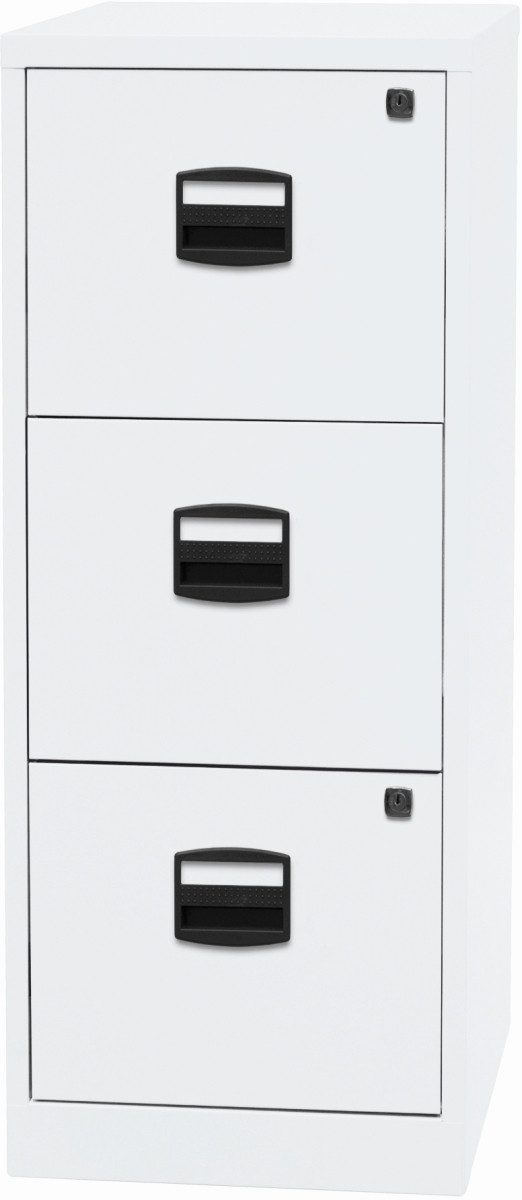 Bisley Home Hängeregisterschrank Hängeregistraturschrank 3 Schübe 1-bahnig verkehrsweiß