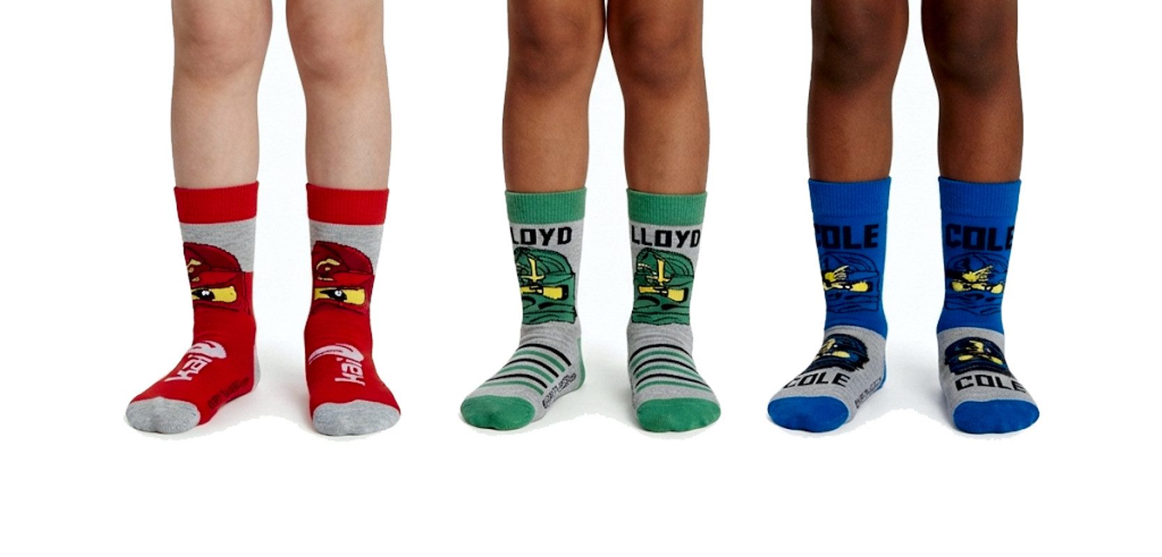 LEGO® Freizeitsocken LEGO NINJAGO Socken Set 3 Paar Kindersocken Kinder Strümpfe für Jungen – Bild 4 von 5