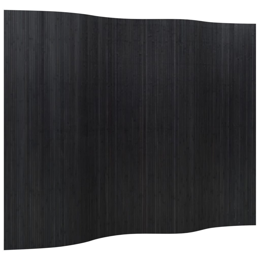 vidaXL Paravent, Raumteiler Schwarz 165x250 cm Bambus
