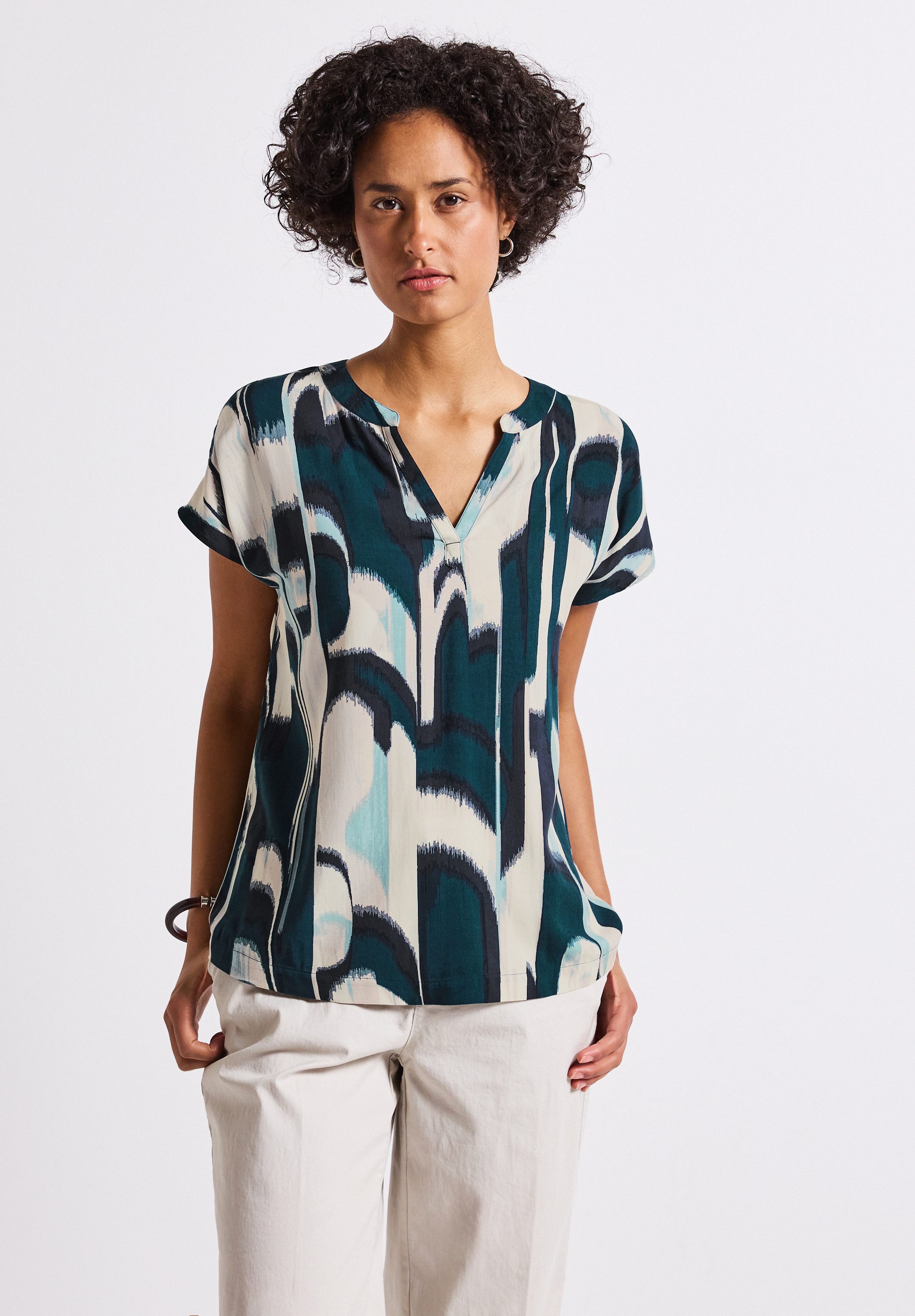 STREET ONE Kurzarmbluse aus softer Viskose