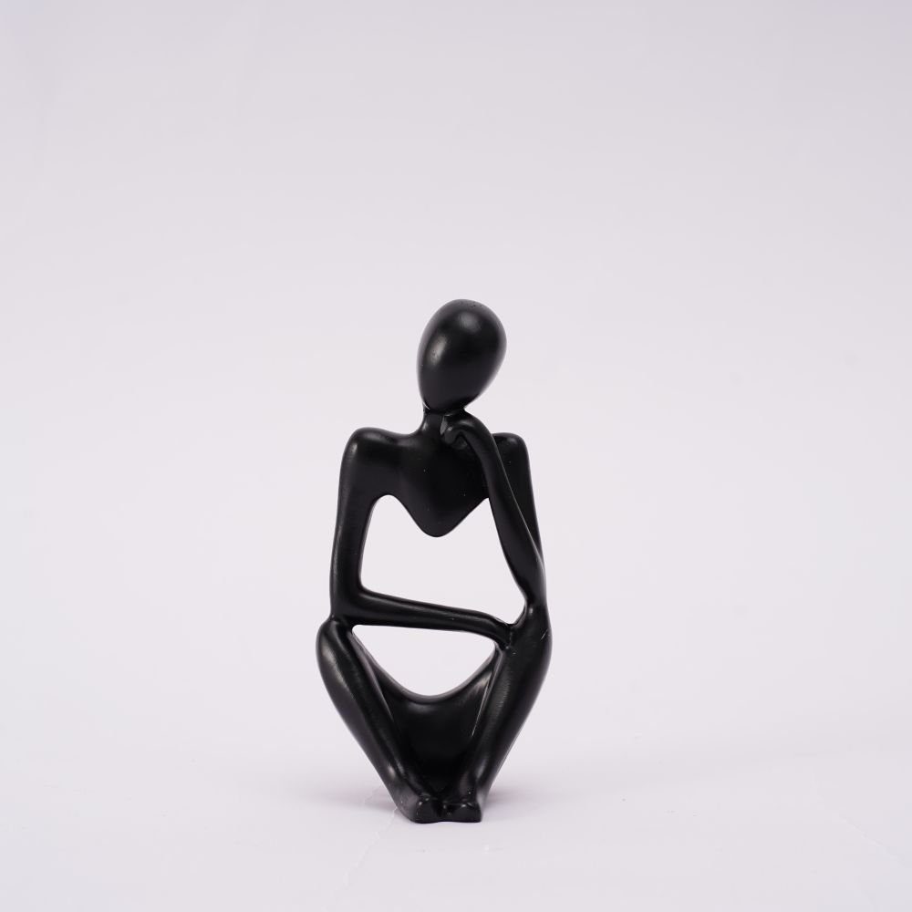 SIKAINI Skulptur (Kunstobjekte,3 Stück abstrakte Kunstfiguren, Schwarz abstrakte Weihnachtsgeschenk Figurenfigur,Harzdekoration)