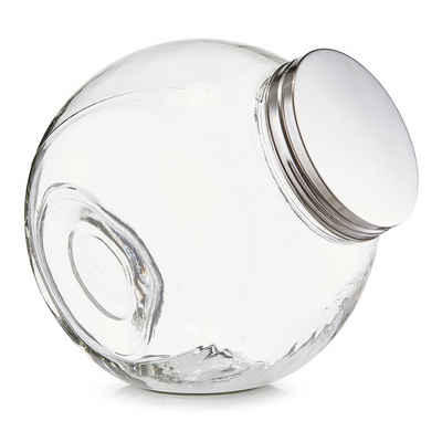 Zeller Present Vorratsglas »Vorratsglas "Candy«, Glas/Edelstahl 410, 2200 ml, Glas/Edelstahl 410, transparent, 18 x 12,5 x 18 cm