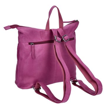 The Skandinavian Brand Freizeitrucksack The Skandinavian Brand Damen Leder Rucksack Purple (1-tlg)