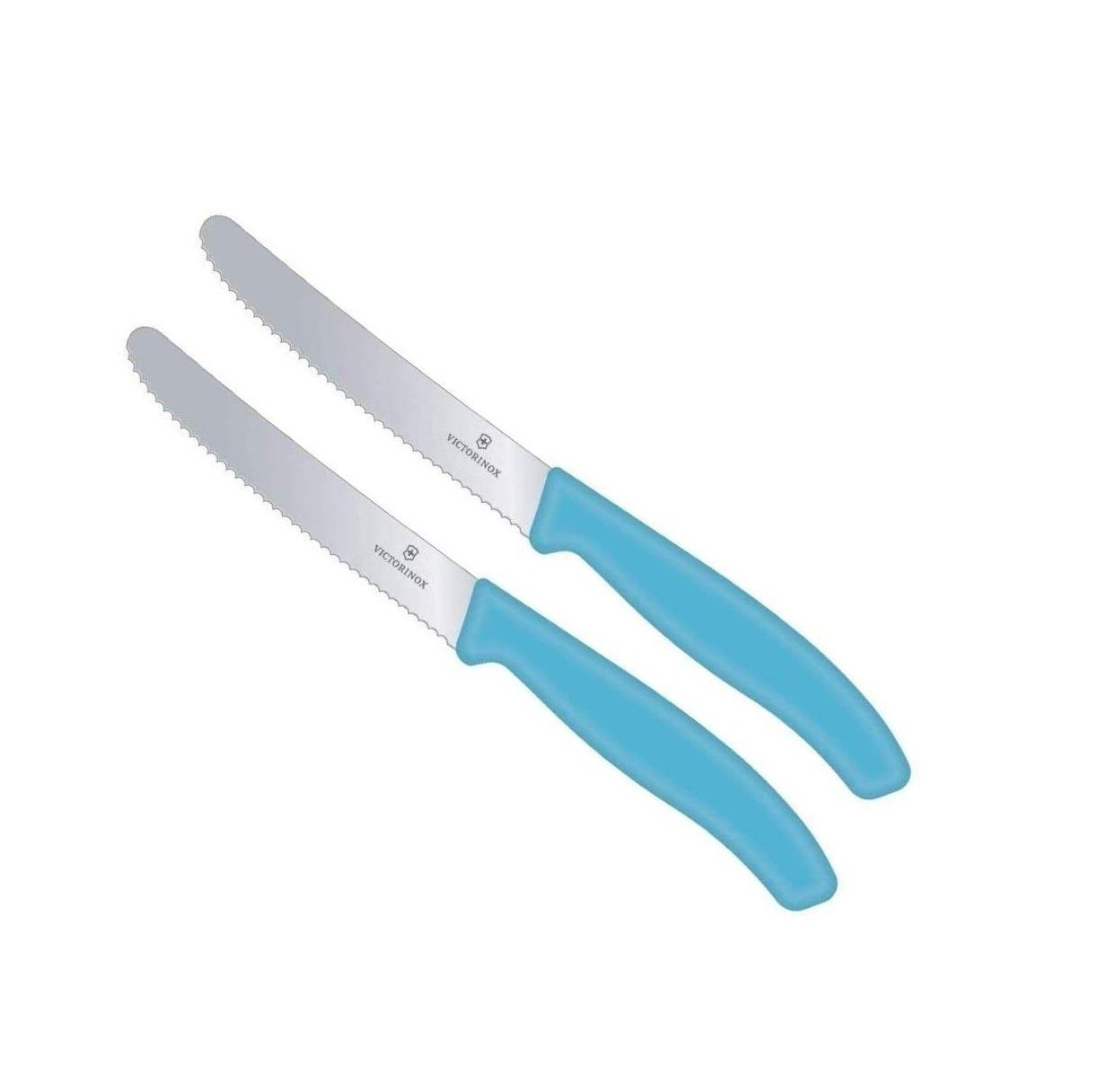 Victorinox Tafelmesser Tafelmesser Set Swiss Classic karibikblau, 2-teilig, langlebig Perfekte Schnittkraft, spülmaschinengeeignet, farbliche Akzente